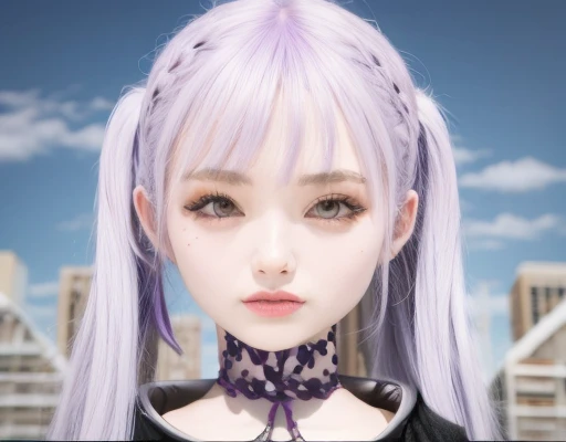 girl with purple hair