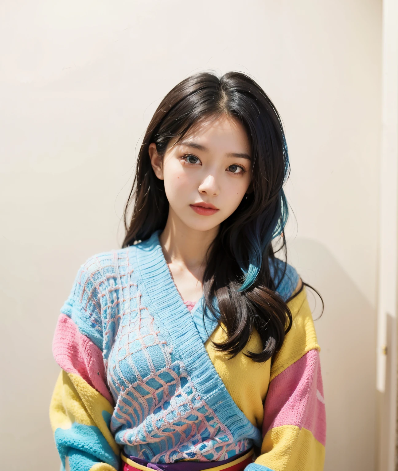Light blue hair,
