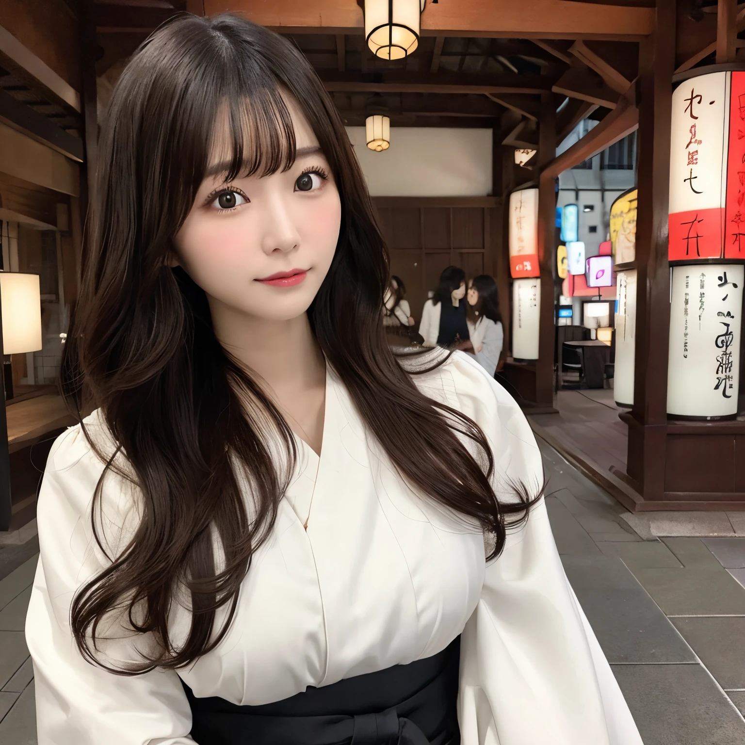 Very beautiful Japan person。huge tit。long hair with perm。A dark-haired。