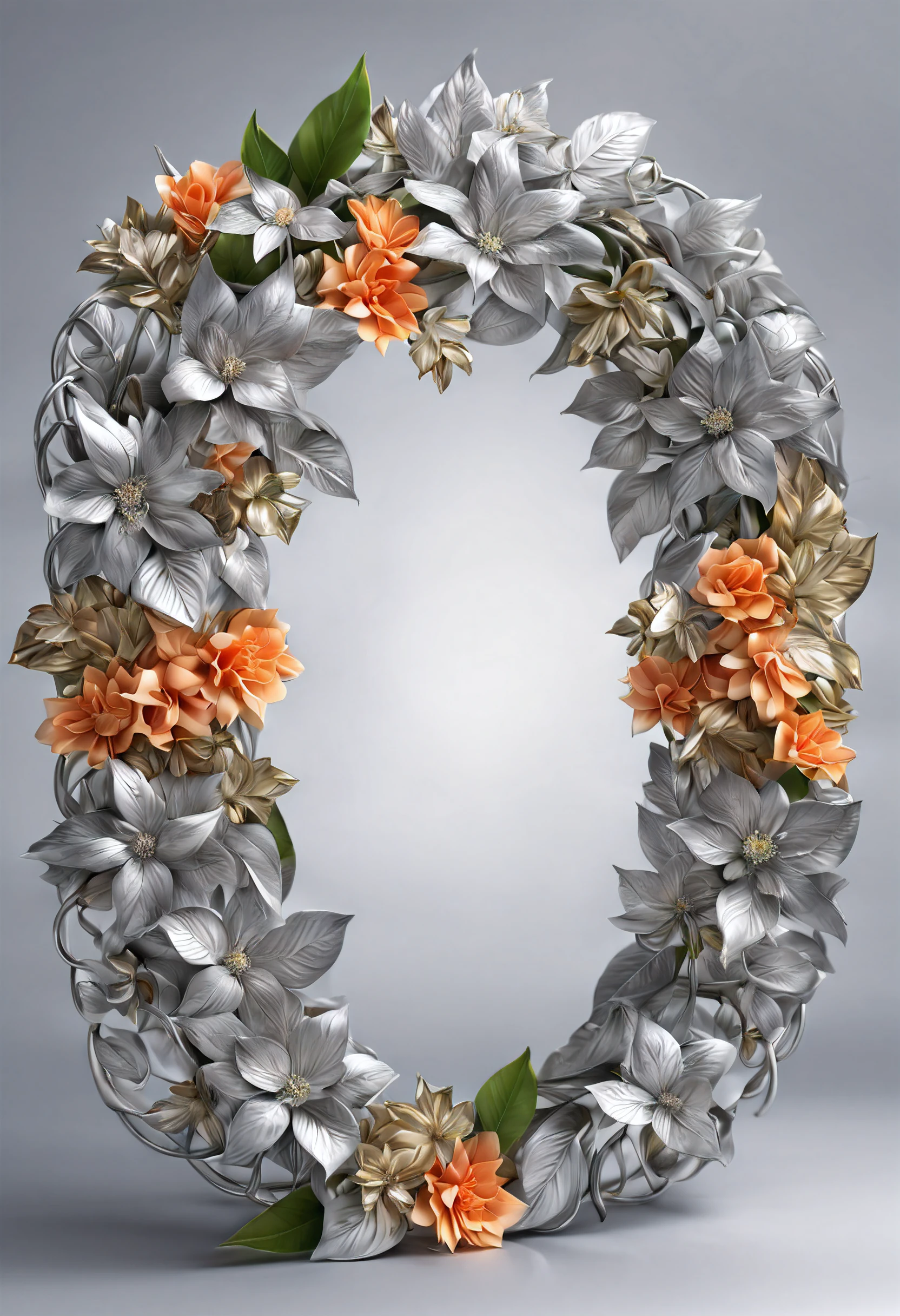 (realistic,highres:1.2), (metallic,shiny) flower, (detailed,delicate) petals and leaves, (vivid,vibrant) colors, (soft,focused) background, (subtle,gentle) lighting, (macro,close-up) view, (photorealistic,real-life) rendering, (glossy,reflective) surface, (highly-detailed,precise) intricate patterns, (botanical,organic) elements, (stunning,breathtaking) beauty, (graceful,elegant) composition, (captivating,enchanting) allure, (masterpiece,artwork) quality, (sharp,crisp) edges, (harmonious,balanced) arrangement, (captivating,mesmerizing) centerpiece, (eye-catching,striking) contrast, (modern,futuristic) art style, (fine,exquisite) craftsmanship, (ethereal,otherworldly) atmosphere, (dreamlike,magical) ambiance, (serene,tranquil) mood, (refreshing,spring-like) feeling, (intriguing,alluring) combination of textures, (dazzling,radiant) hues, (innovative,unique) concept, (mysterious,creative) interpretation, (well-executed,impeccable) attention to detail, (captivating,engaging) visual storytelling, (imaginative,inspiring) imagination, (expertly-crafted,skillful) brushstrokes.