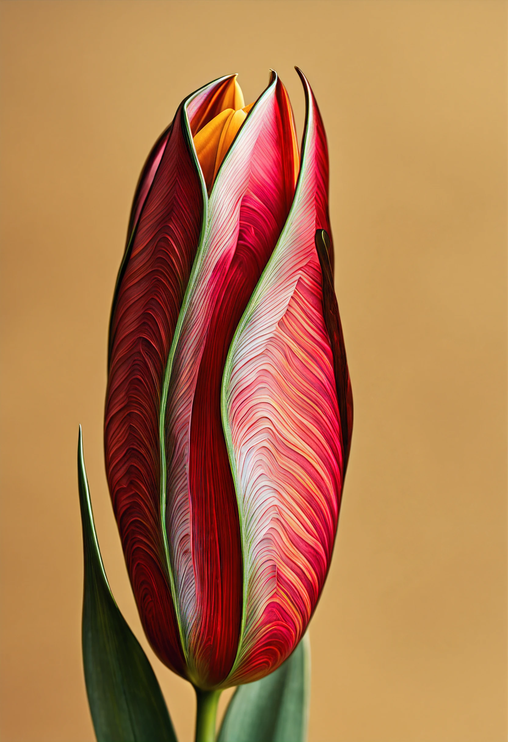 (realistic,highres:1.2), (metallic,shiny) flower, (detailed,delicate) petals and leaves, (vivid,vibrant) colors, (soft,focused) background, (subtle,gentle) lighting, (macro,close-up) view, (photorealistic,real-life) rendering, (glossy,reflective) surface, (highly-detailed,precise) intricate patterns, (botanical,organic) elements, (stunning,breathtaking) beauty, (graceful,elegant) composition, (captivating,enchanting) allure, (masterpiece,artwork) quality, (sharp,crisp) edges, (harmonious,balanced) arrangement, (captivating,mesmerizing) centerpiece, (eye-catching,striking) contrast, (modern,futuristic) art style, (fine,exquisite) craftsmanship, (ethereal,otherworldly) atmosphere, (dreamlike,magical) ambiance, (serene,tranquil) mood, (refreshing,spring-like) feeling, (intriguing,alluring) combination of textures, (dazzling,radiant) hues, (innovative,unique) concept, (mysterious,creative) interpretation, (well-executed,impeccable) attention to detail, (captivating,engaging) visual storytelling, (imaginative,inspiring) imagination, (expertly-crafted,skillful) brushstrokes.