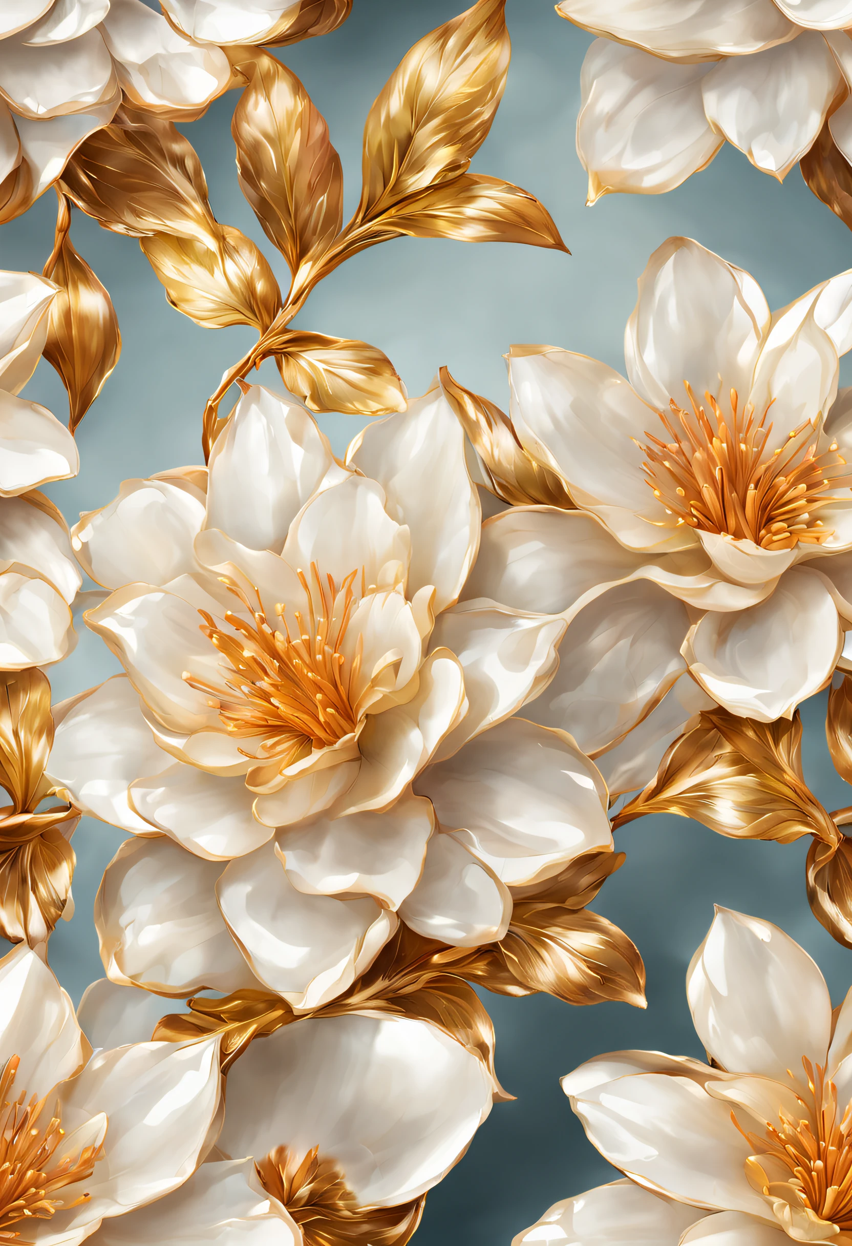 (realistic,highres:1.2), (metallic,shiny) flower, (detailed,delicate) petals and leaves, (vivid,vibrant) colors, (soft,focused) background, (subtle,gentle) lighting, (macro,close-up) view, (photorealistic,real-life) rendering, (glossy,reflective) surface, (highly-detailed,precise) intricate patterns, (botanical,organic) elements, (stunning,breathtaking) beauty, (graceful,elegant) composition, (captivating,enchanting) allure, (masterpiece,artwork) quality, (sharp,crisp) edges, (harmonious,balanced) arrangement, (captivating,mesmerizing) centerpiece, (eye-catching,striking) contrast, (modern,futuristic) art style, (fine,exquisite) craftsmanship, (ethereal,otherworldly) atmosphere, (dreamlike,magical) ambiance, (serene,tranquil) mood, (refreshing,spring-like) feeling, (intriguing,alluring) combination of textures, (dazzling,radiant) hues, (innovative,unique) concept, (mysterious,creative) interpretation, (well-executed,impeccable) attention to detail, (captivating,engaging) visual storytelling, (imaginative,inspiring) imagination, (expertly-crafted,skillful) brushstrokes.