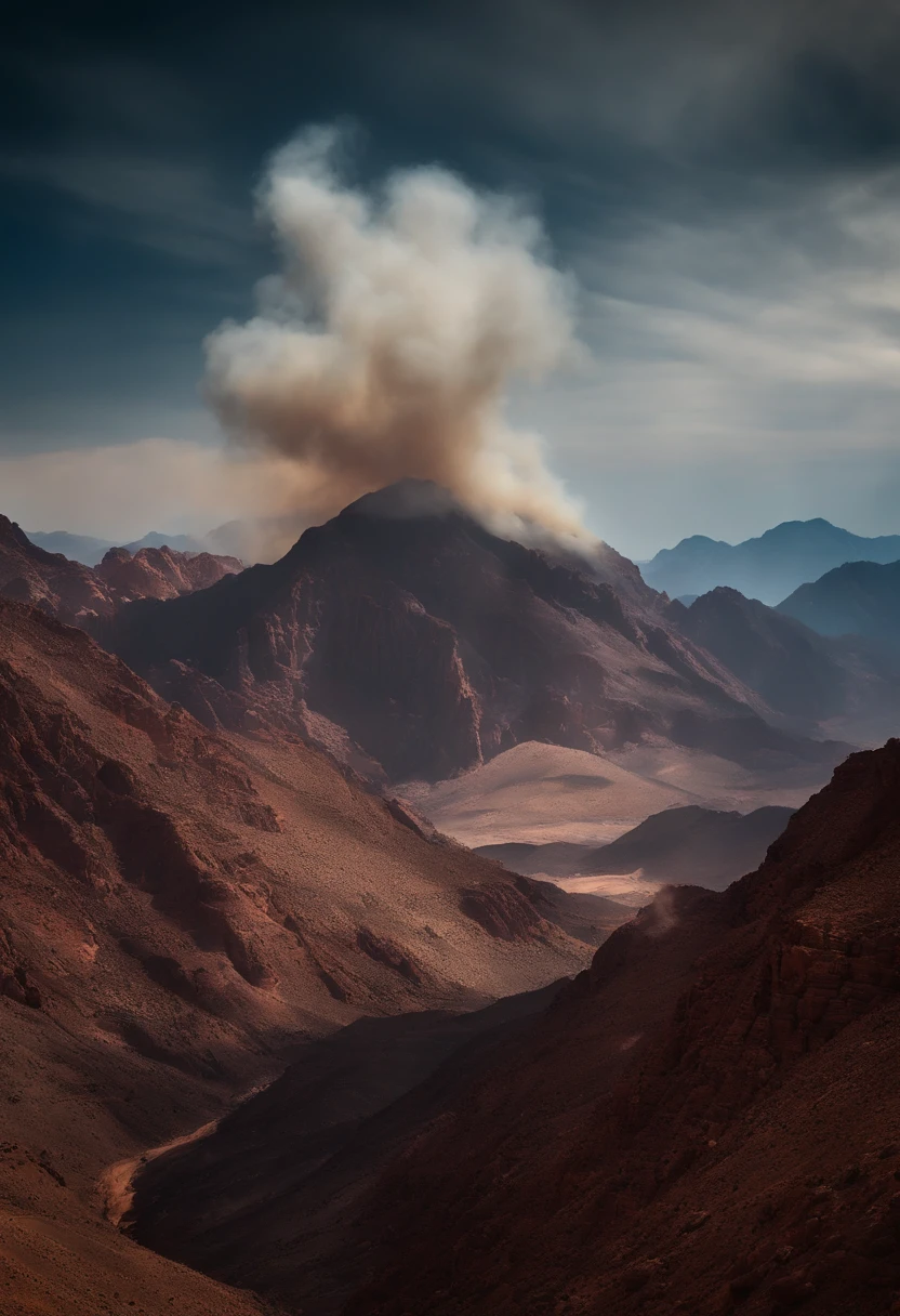 Mount Sinai was completely enveloped in smoke....。For the Lord descended upon the mountain in fire...。Smoke rises like smoke from a furnace、The whole mountain shook violently。