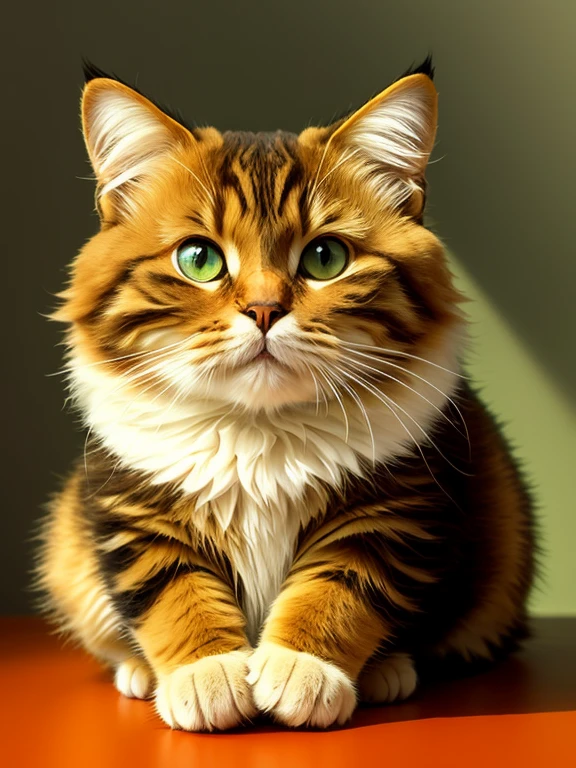 This is an English prompt optimized for a given topic and using a stable diffusion prompt format:
((tmasterpiece)), Best quality at best, A high resolution, Surreal, Detailed pubic hair, Amazing, The beautiful, dynamic angle, dynamicposes, A furry one、chubby garfield cat, hang out, Relaxed and lazy expression, orange and black fur, sbeard, Big green eyes, Bottle, gentlesoftlighting, coloured background, Playful atmosphere.