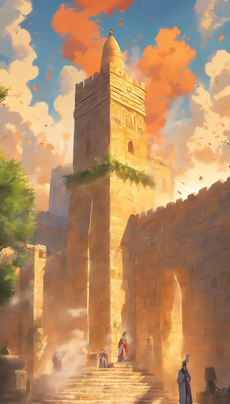 jerusalem temple in israel。a little smoke rises。