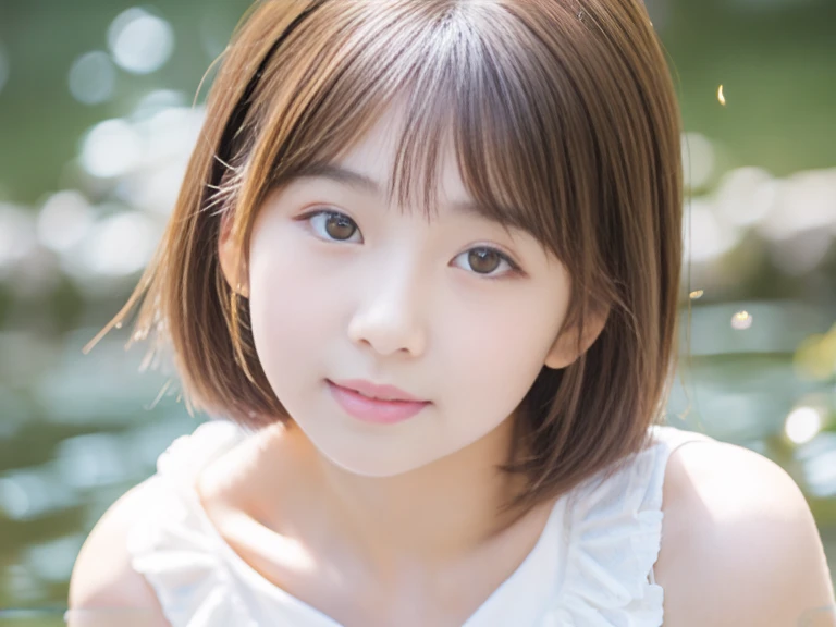 ((hair blowing in the wind、No makeup:1.2))、(realistic、Photoreal、super detailed、best detailed skins、highest quality、masterpiece、超A high resolution)、cute russian woman、14 years、high school girl、young girl、1 girl、have bangs、ash blonde:1.7、double eyelid、drooling eyes、Japanese style face、purity、realistic skin type、Thick fluffy hair、red cheeks、The wind is blowing、night、illumination、lighting from behind、hair blowing in the windがステキ、short hair