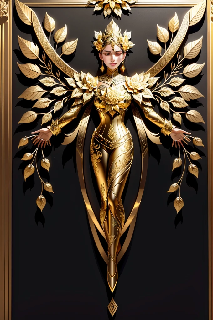masterpiece, best quality, epic realistic, (black_marble)++ (goddess_statue)+, (black wing)1.3, intricate detail, intricate pattern, golden dust, floating (golden cloth)+, detailed texture, broken glass, god light, (crow)++, (golden birds fly)++, golden rose, golden leaf, motion blur, depth of field, holographic <lyco:di.FFUSION.ai-tXe-FXAA:1.5>