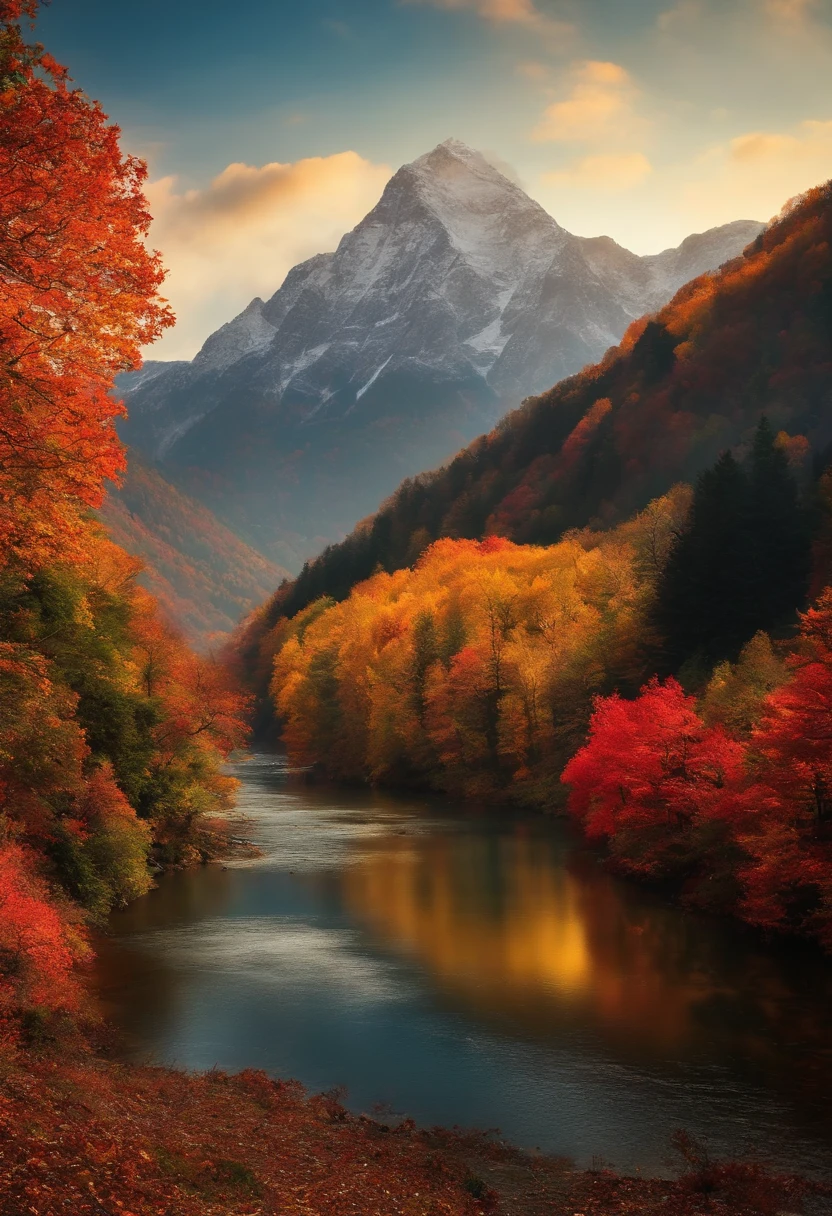 unknown mountain、Mysterious mountain、Mysterious mountain、suspicious mountain、Seven colored autumn leaves、Shining autumn leaves、Beautiful autumn leaves、Beautiful mountains