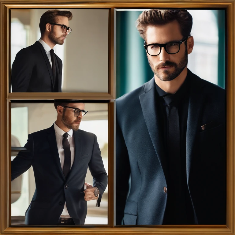 Mark is a tall man with short brown hair, glasses, a short beard, wearing a black suit jacket,Life is my canvas,Mark is a tall man with short brown hair, glasses, a short beard, wearing a black suit jacket,face,photo