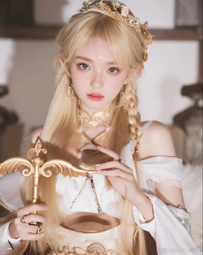 1girl,face,white background,CINEMATICA MATRIX 5, cantik, putih , hidung mancung, bulu mata lentik, pipi merah alami, seorang gadis 20 tahun, matanya biru. rambut nya ber volume. Vintage outfit, blonde hair (rambut pirang)