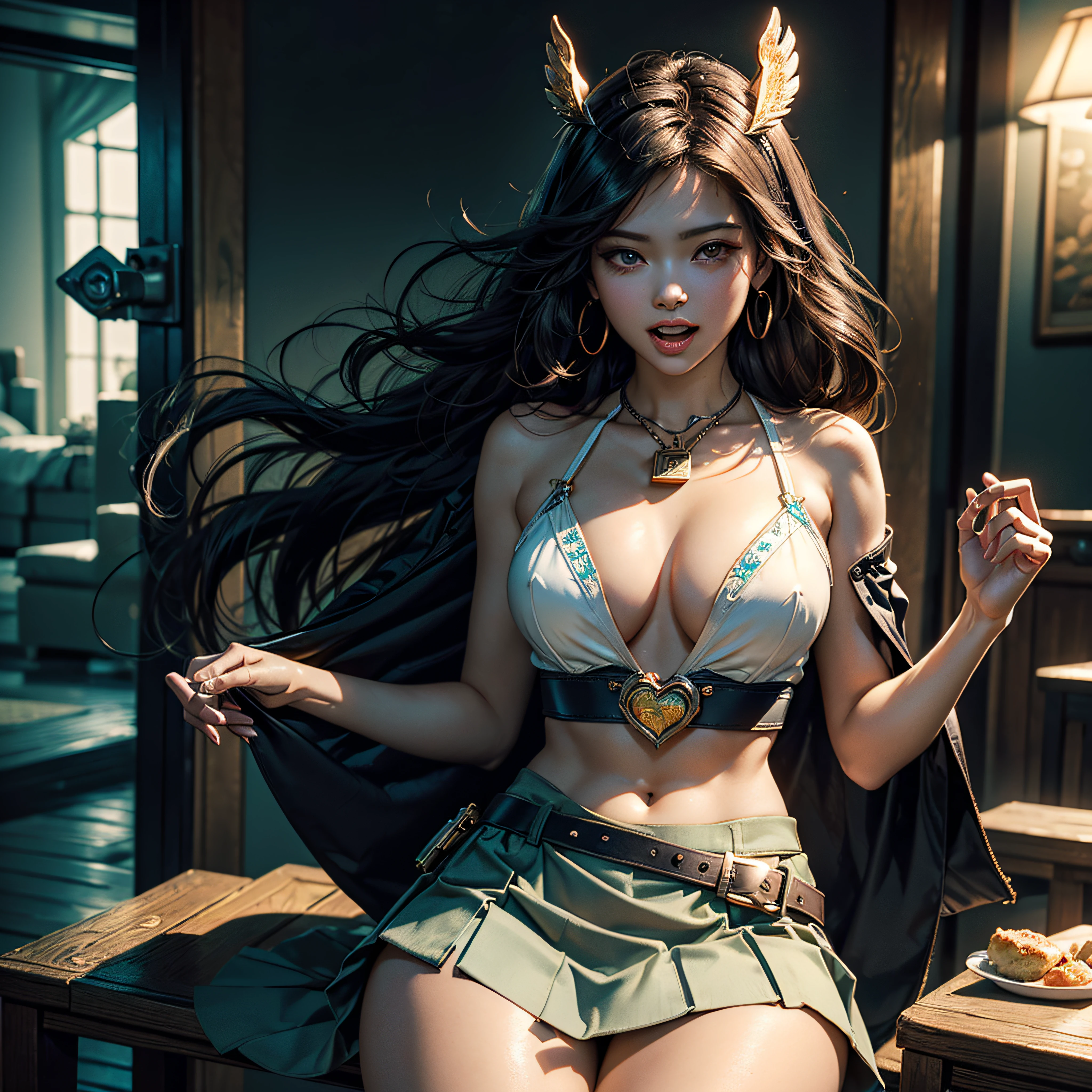 Cinematic ultra unrealengine5 VanGogh masterpiece ๐๐ฆ๐นโค(๐๐ฉ๐๐โ๐๐ก๐
)๐ช๐ข๐ก๐ ultra_high-quality ultra_high-res CowGirl deep path equirectangular Gorgeous Diva epic eyes howling meticulously intricate ultra_high-detail pro-photorealistic ((athletic Diva Queen angel Native dreads african tanmed skin obvious agate perfect divine ecstatic cheekbones effects reddened embarrassed lazuli gorgeous (Bright Eyes, Bright Eyes) ultra beautiful_Eyes Brown Pupils Black Iris Turquoise Sapphires Open Mouth Teeth Smile tongue wet pilot Jacket Floating fringe Pearls Eccentric Cape Levitating Shoulders-Off chemise blanches dentelles clavicules papillotes reveal breasts falling sideboob felt satin orange corsait yellow spinel thick leather skirt silk assortie amples nombril revealing heart belt_chastity crux diamond cadena pubic scarlet pubis-hairy obvious indigo Size silver adorned padlock Gold thighs legs garters Gothic inox boots)) enhanced ultra_sharpness luminescence Moonlight volumetric lightning contrast saturate optimal accurate extreme improved reflex UHD 256K 128K 64K 32K 16K 8K NVIDIA_RTX_RENDERING RAY_TRACING DLSS_3 EFFECTS_CINEMATIC XT3 HDR DSLR cgi vfx sfx 3dcg color-coded romm rgb pbr fxaa txaa ssao hearth earth heart sundrop Bruce_Weber tatoo sex girl naked nsfw varied multi etc. --v 5.2 --s 1000 --c 20 --q 20 --chaos 100
