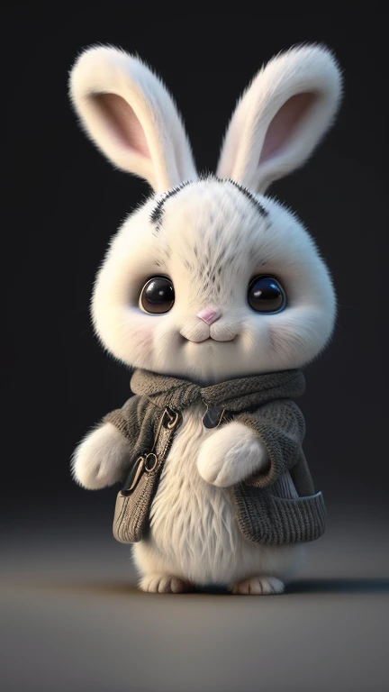 (masterpiece, Award-winning, bestquality+black and white cartoon pictures, 1 cute furry rabbit, Wearing a dress, Transparent Background