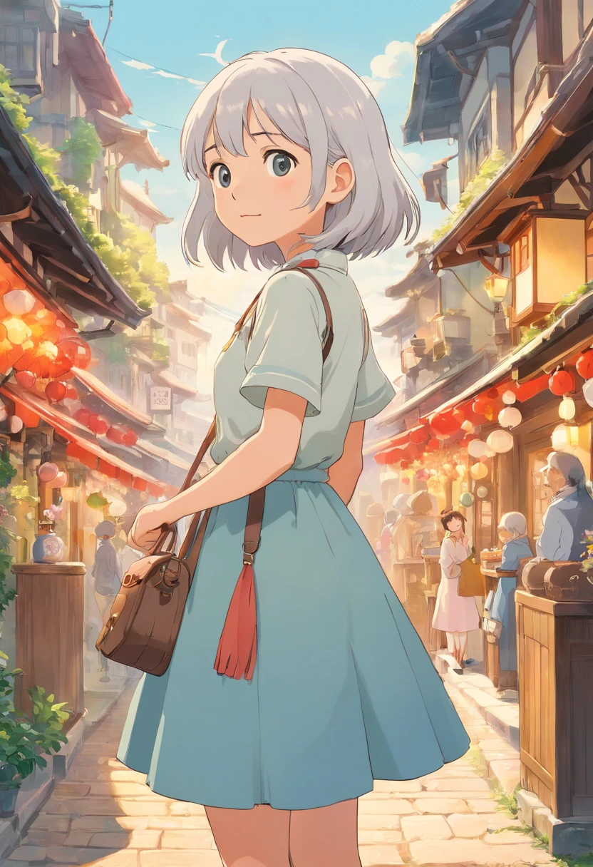 white backgrounid,A girl,Consistent clothes,Same role