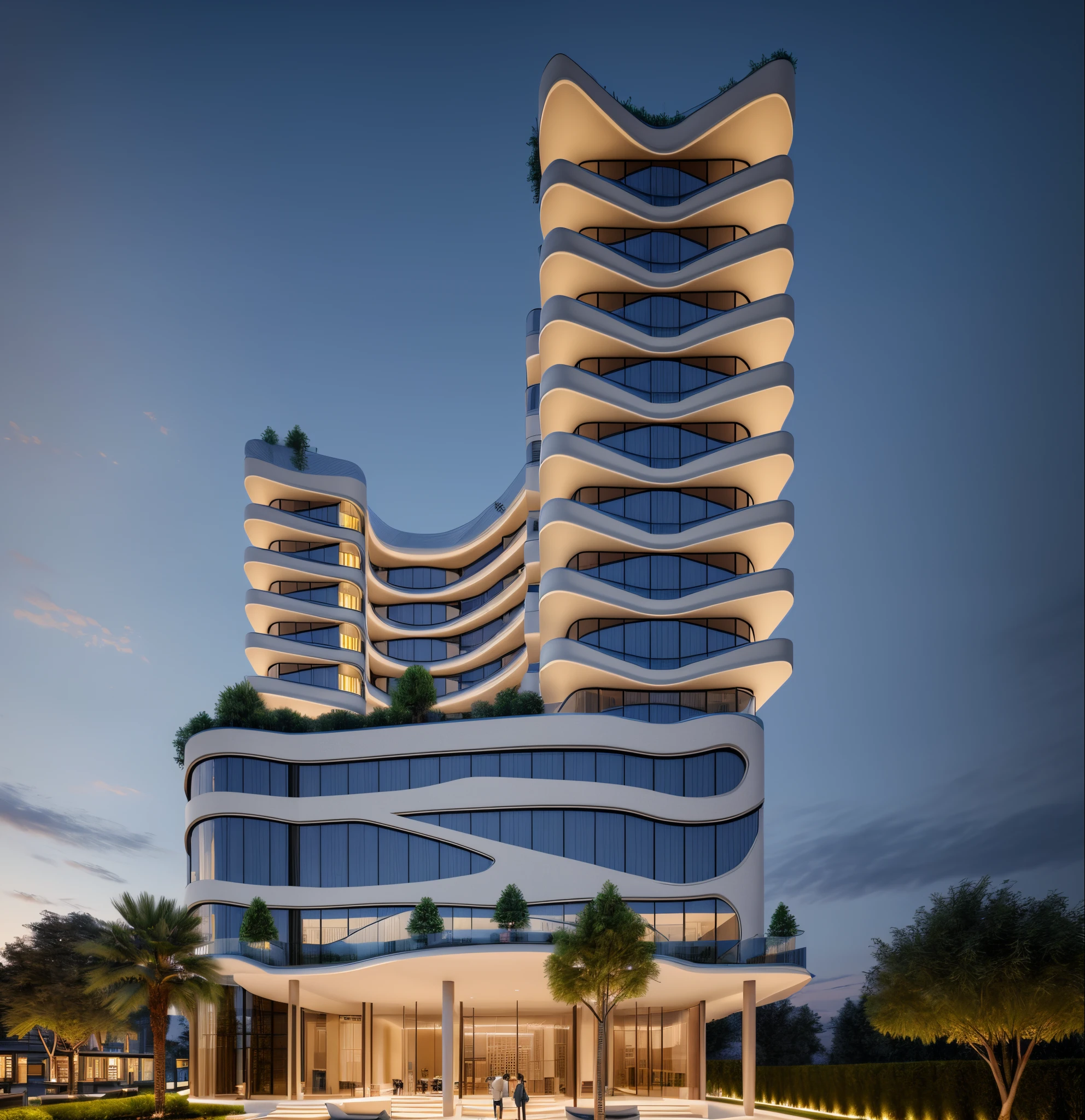 ((Masterpiece)), (best quality), (ultras Realistic), 8k, Raw photo , rendering , Hotel lobby ,mid-view, precise architectural rendering, residential, artistic render, rendering, rendering of the windigo, award-winning render, high quality rendering, night time render