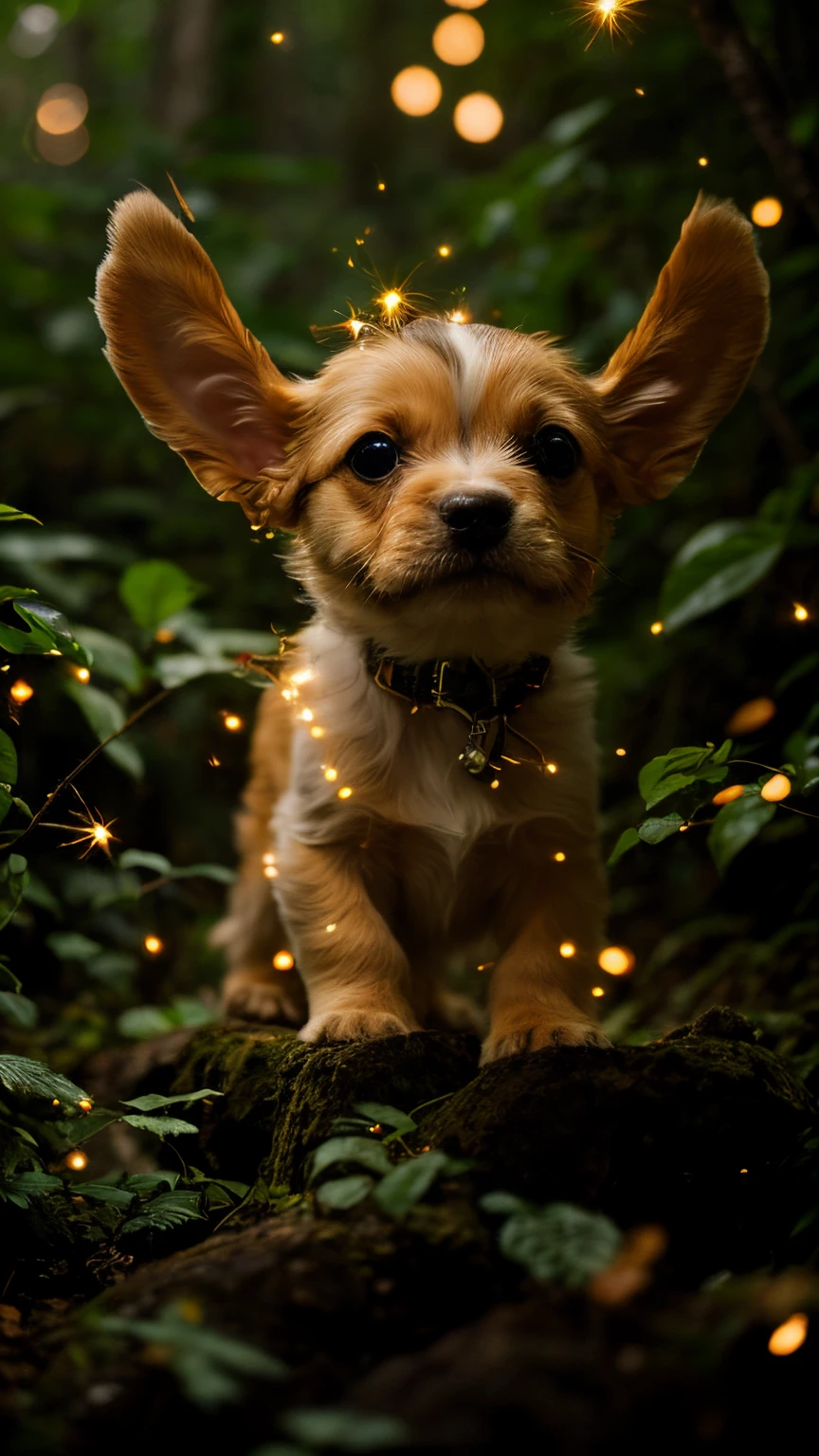 真实感, Realism, spaniel puppy, tmasterpiece, Brad Jongsan walks in the jungle (Night of the Fireflies), (higly detailed: 1 1), rough face, natural skin, hiquality, NSFW, pretty eyes, (Detailed face and eyes), (s face: 1 2), tumult, Complementary, real-photo, ..PSD, Lightweight Film Photography, sharp-focus, contrast lighting, Detail Skin, high resolution 8k, Crazy detailing, Realistic, professional photo of a, 8K UHD, dslr, soft light, hiquality, film grains, Fujifilm XT3