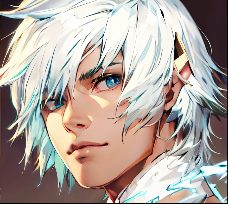 Garoto elfo, elfo de cabelo branco, elfo bonito garoto com franja, garoto de cabelo desenhado e curto, cabelo branco, garoto elfo de cabelo branco, girl with elven ears, garoto de orelha com todas epicas, boy with white hair and elven ears