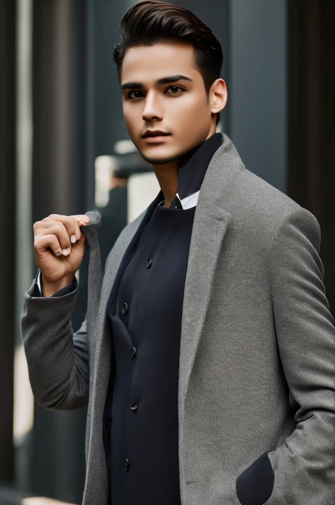 Man's, Kind face, jaket, Photo, 4K