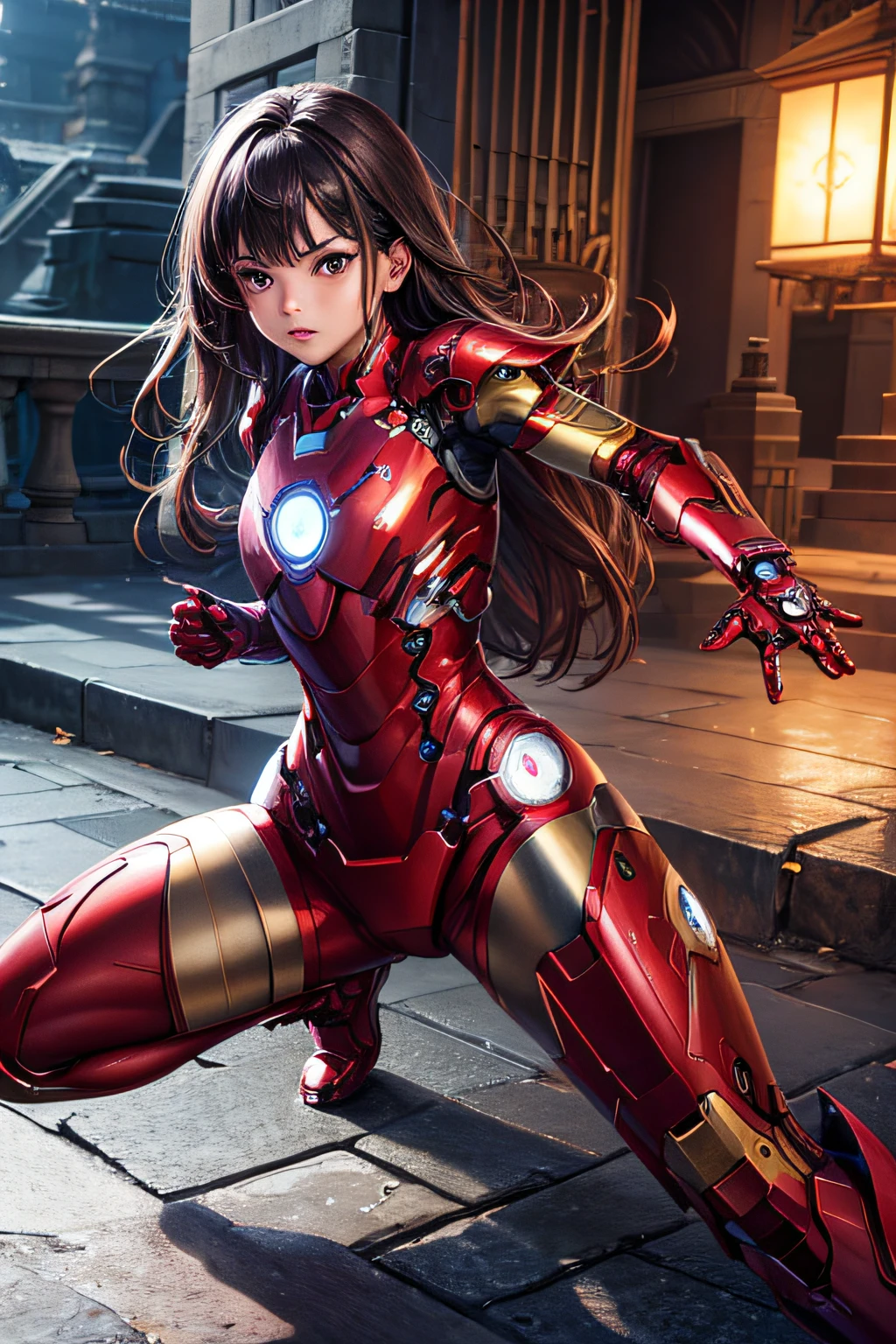 girl, iron man armor, sexi, combat stance, highly detailed, vibrant appearance, creative behavior, imaginative, sensual, spontaneous, small breasts, sexi, highest quality, skin texture, intricate details, (cinematic lighting), RAW photo, 8k, masterpiece,best quality,ultra-detailed,very detailed illustrations,extremely detailed,intricate details,highres,super complex details,extremely detailed 8k cg wallpaper,