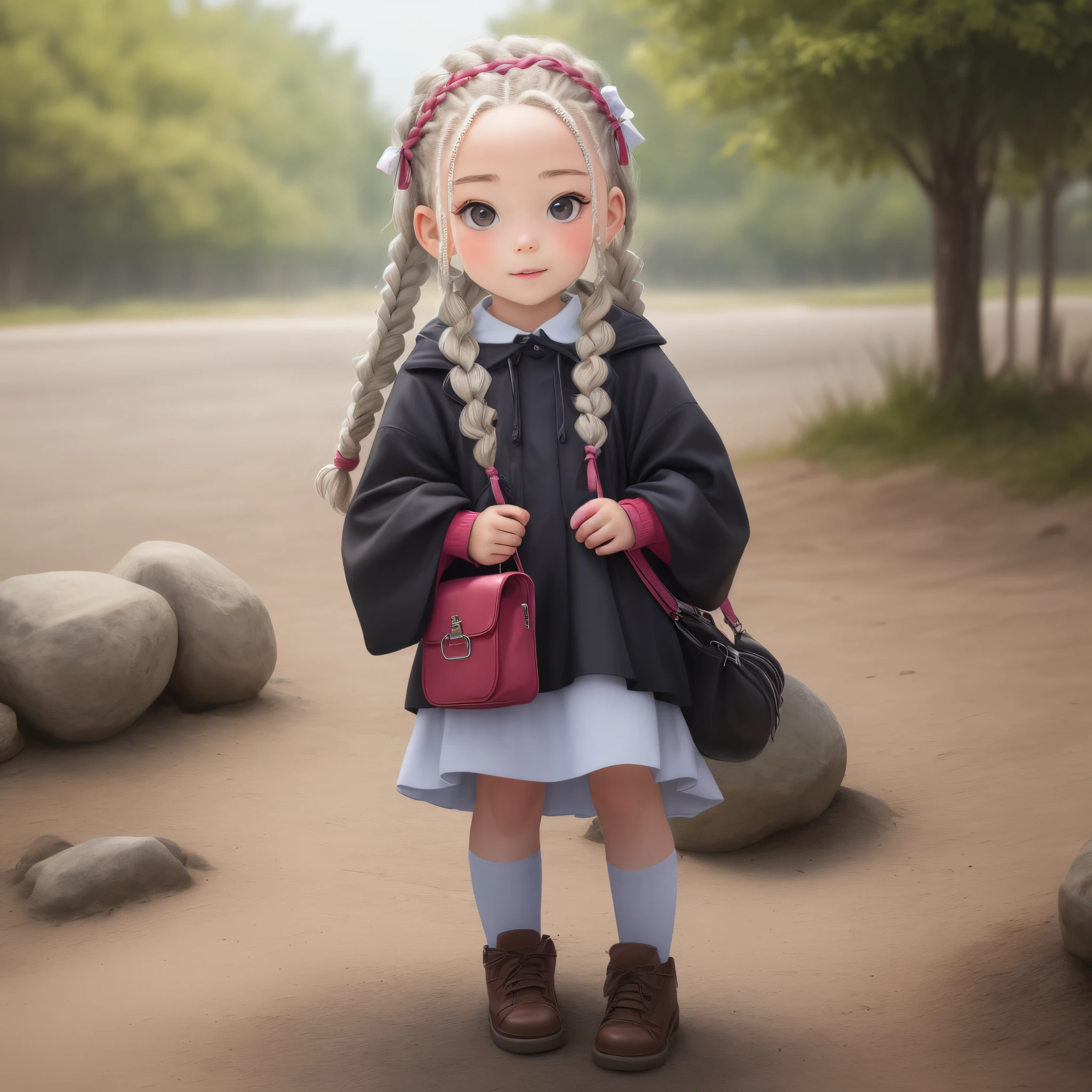 A two-dimensional with white braids