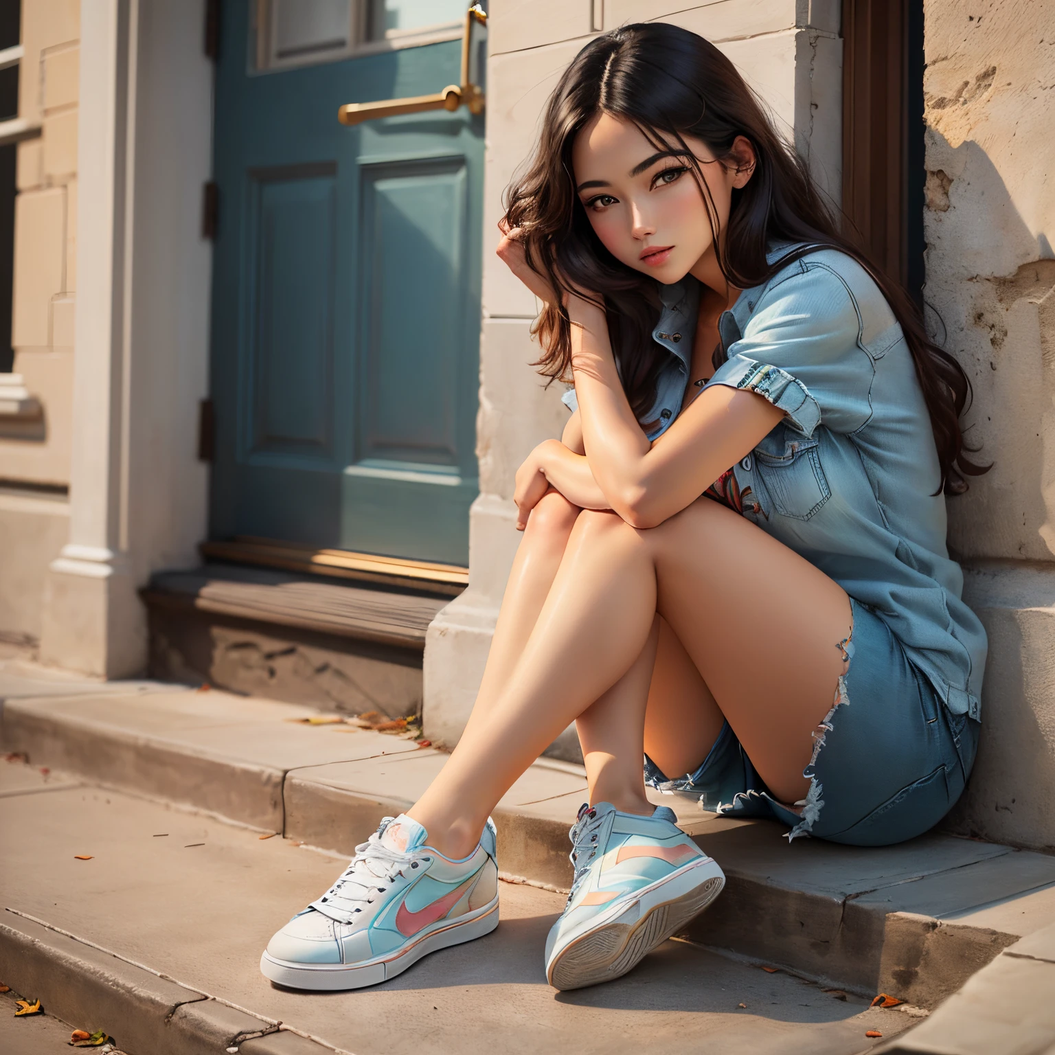Woman wearing shoes
