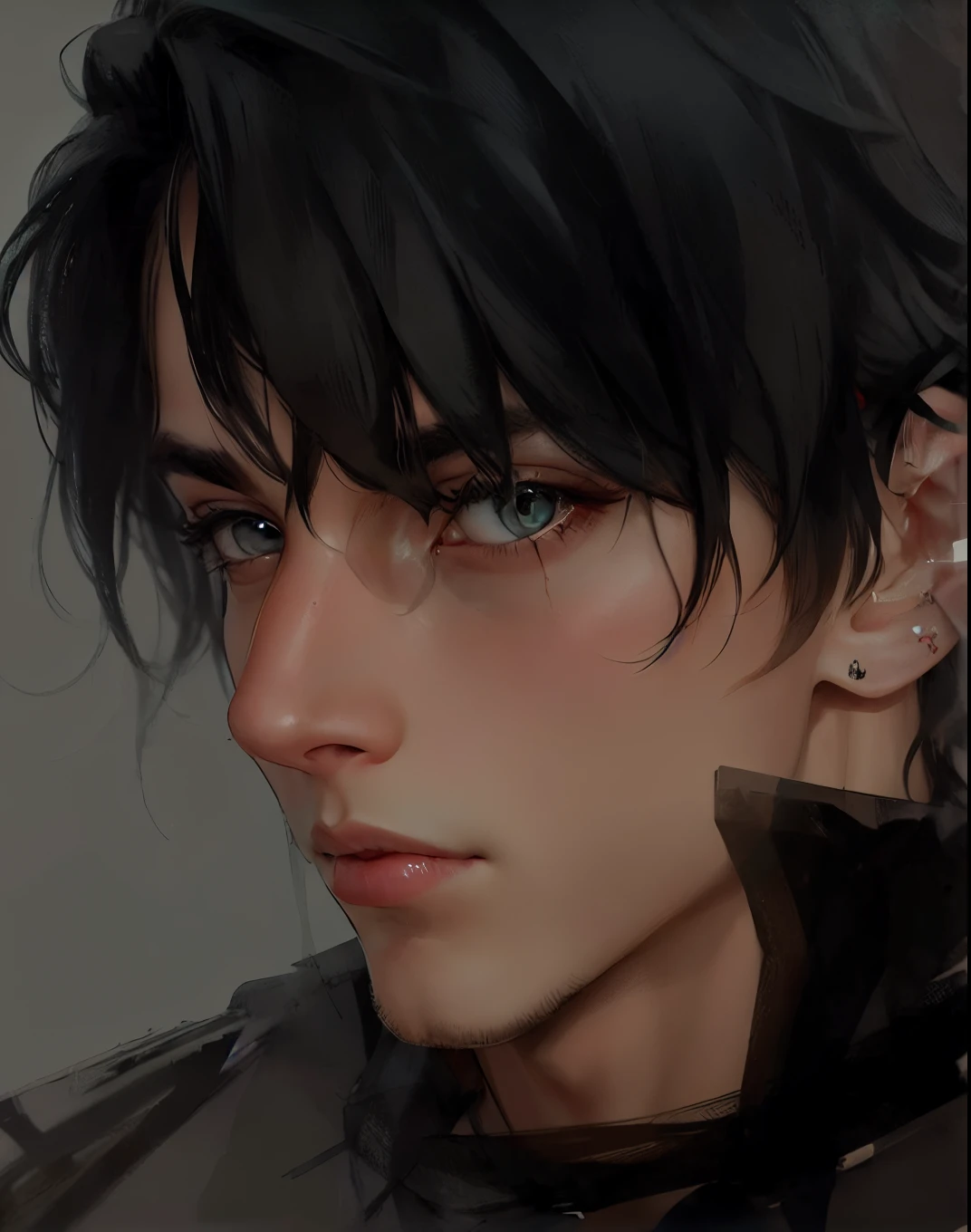 Garota de cabelos pretos e olhos escuros garoto de 23 anos, garoto adulto, boy with messy black hair, garoto bonito, garoto de cabelos pretos e olhos claros