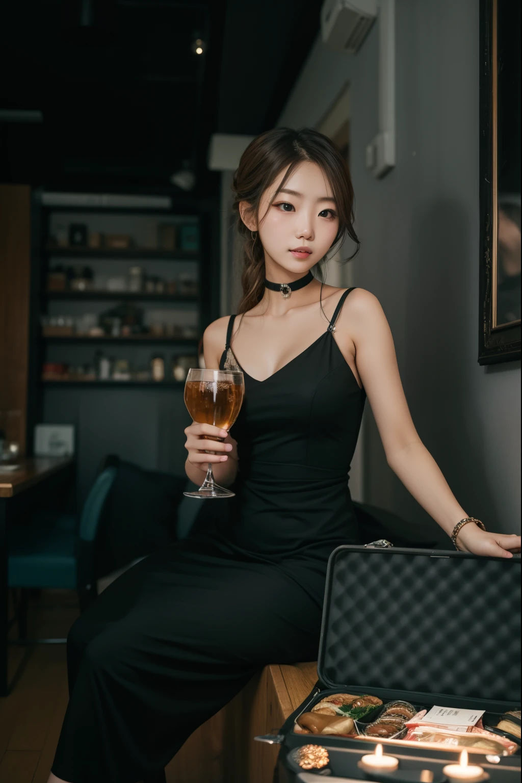 Girl in a black dress, 真实感