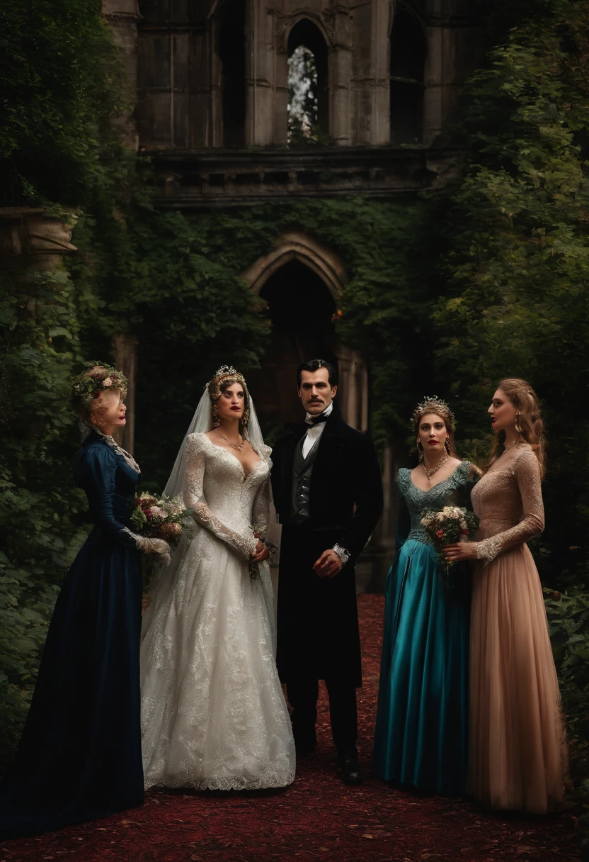 Count Dracula and his brides, Old dark castle, Victorian era