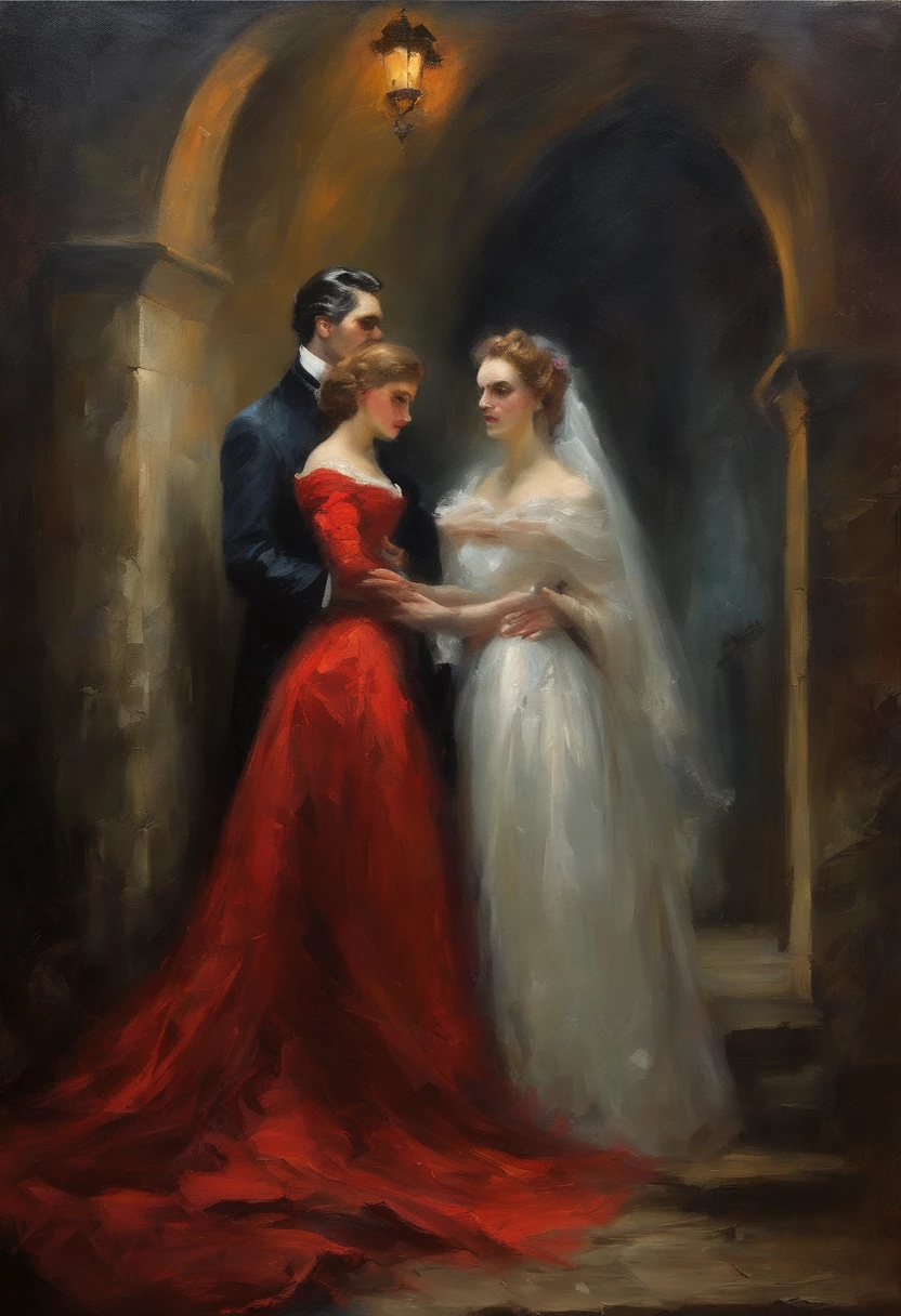 Count Dracula and his brides, Old dark castle, Victorian era