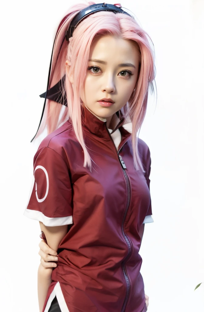 Girl with pink hair and a red shirt, haruno sakura, sakura haruno, sakura haruno from naruto, kunoichi,