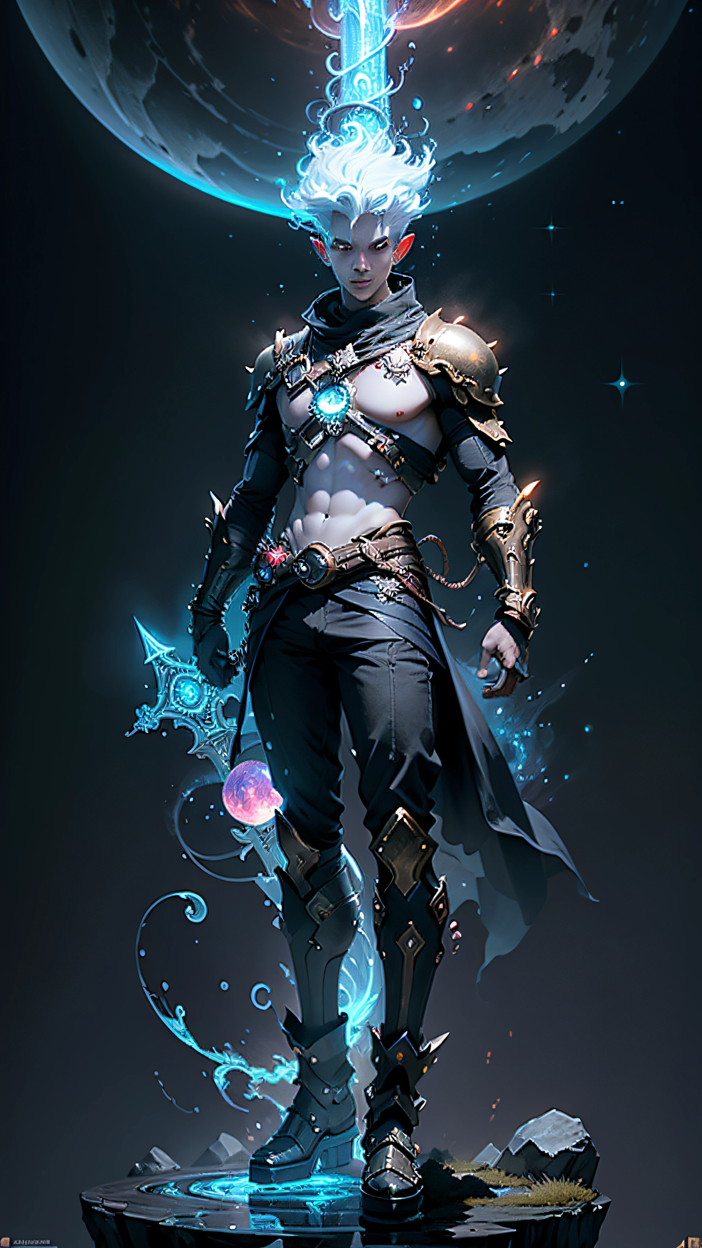 ((best quality)), ((masterpiece)), (Very detailed:1.3), 3D, in the distant future,The line between science fiction and fantasy has disappeared, The world is a tapestry of amazing wonders. Enter a universe where magic and technology coexist, Shaping the destiny of civilization in the vastness of space. The center of this realm is the Celestial Hub, an intergalactic center of mystical energies and technological wonders. evo, Mysterious knowledge intertwined with cutting-edge, Created a society whose spaceships were imbued with the power of an ancient spell, and technology is augmented by the mystical arts. 作为年轻的探险家On伟大的奥德赛之旅, Destined to reveal the secret of the hub of heaven. As you traverse the uncharted realms of the cosmos, You will encounter different civilizations,Full of creatures with extraordinary abilities. From the elegant elf needle, 跨维度旅行的艺术在evo得以完善, Android Group’s Cybernetic Enclave, Witness a life where magic and technology intertwine. When you tune into the energy flowing through the Nexus of Space and Time,Unleash your potential power. Harness ancient magic from forgotten sorceries to propel your spaceship across the vastness of the universe. Participate in epic battles against cosmic monsters and intergalactic tyrants, Wield magical weapons filled with future upgrades. When you enter the mysterious realm of the Celestial Nexus, Explore the origins of the fusion of magic and technology. Discover ancient prophecies,These prophecies foretell a catastrophic event that could upset this delicate balance. Join a group of extraordinary people, Each brings their own blend of magical talents and technical expertise, On