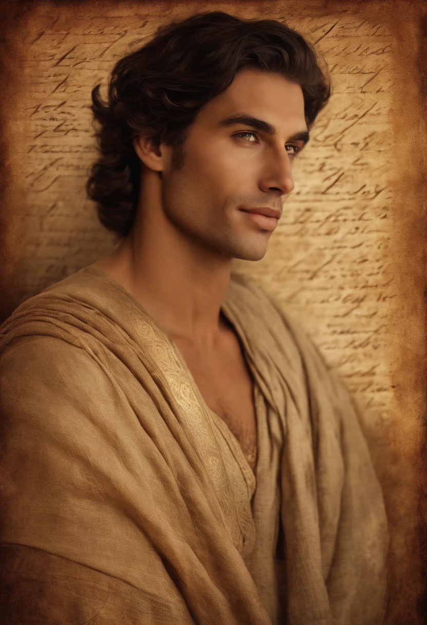A photo of an ancient scroll with faded and intricate magical inscriptions.,original,Sebastian Sallow is a male of average height with bronze brown hair and brown eyes. His skin is slightly tanned and covered in freckles. He has an oval face and is almost constantly smiling. He has full lips and thick brows. His body is lean but still soft.