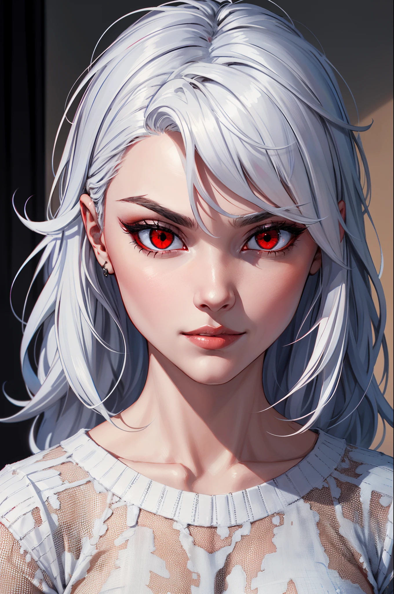 red eyes shoun white hair