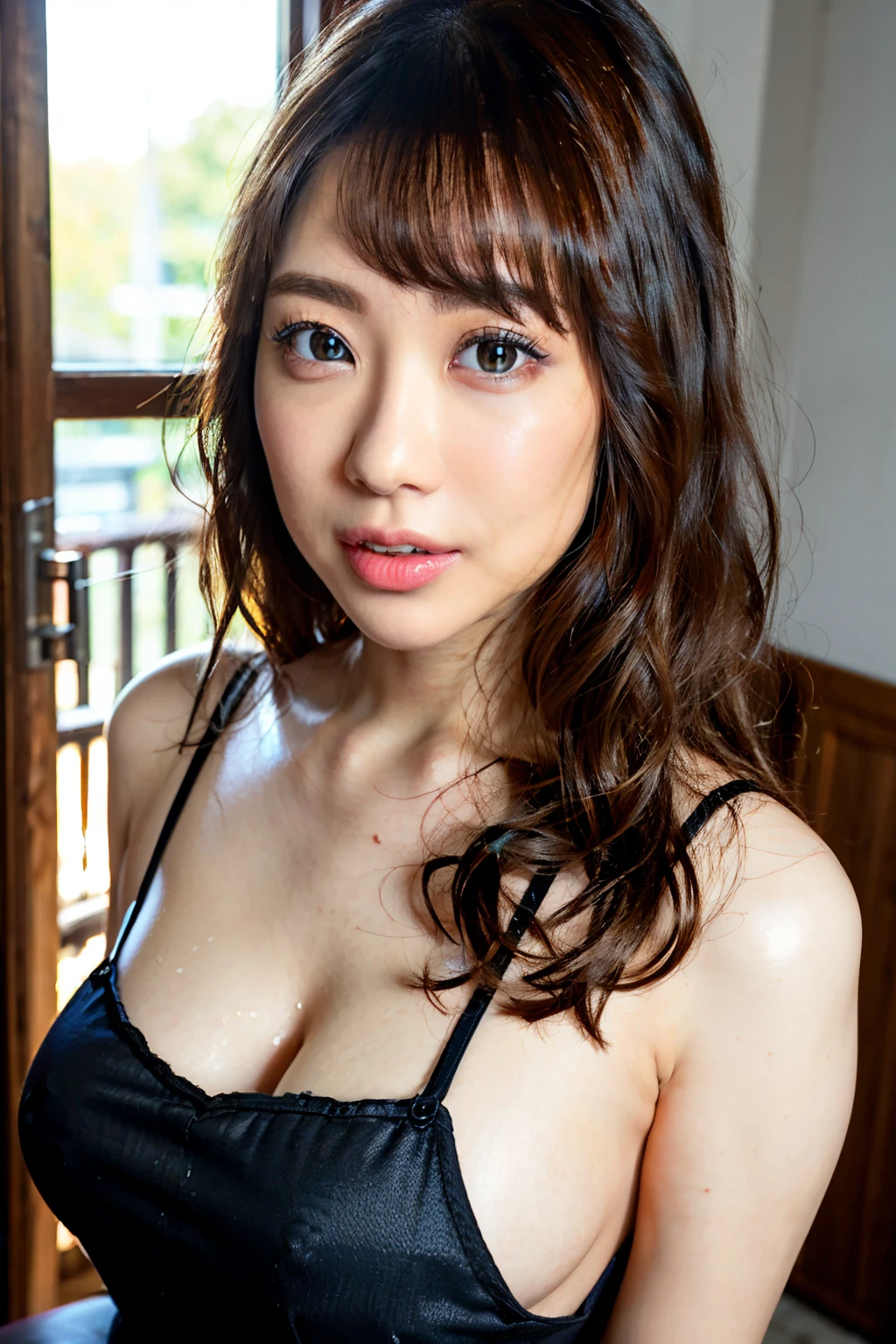 (8k、RAW Photography、top-quality、masterpiece:1.2)、(realisitic、Photorealsitic:1.37)、ultra-detailliert、full bodyesbian、1girl in、fullnude、独奏、Details Restaurant、People in the crowd々、natta、full bodyesbian、((huge-breasted、huge-breasted))、beatiful detailed eyes、Beautiful detailed lips、profetional lighting、photon maping、Radio City、physically-based renderingt、extremely detailed eye and face、beatiful detailed eyes、Facial light、电影灯光、((pinafore:1.4、wardrobe_error))、 FULL BODYSHOT、looking at the viewers、Indoors、Working。