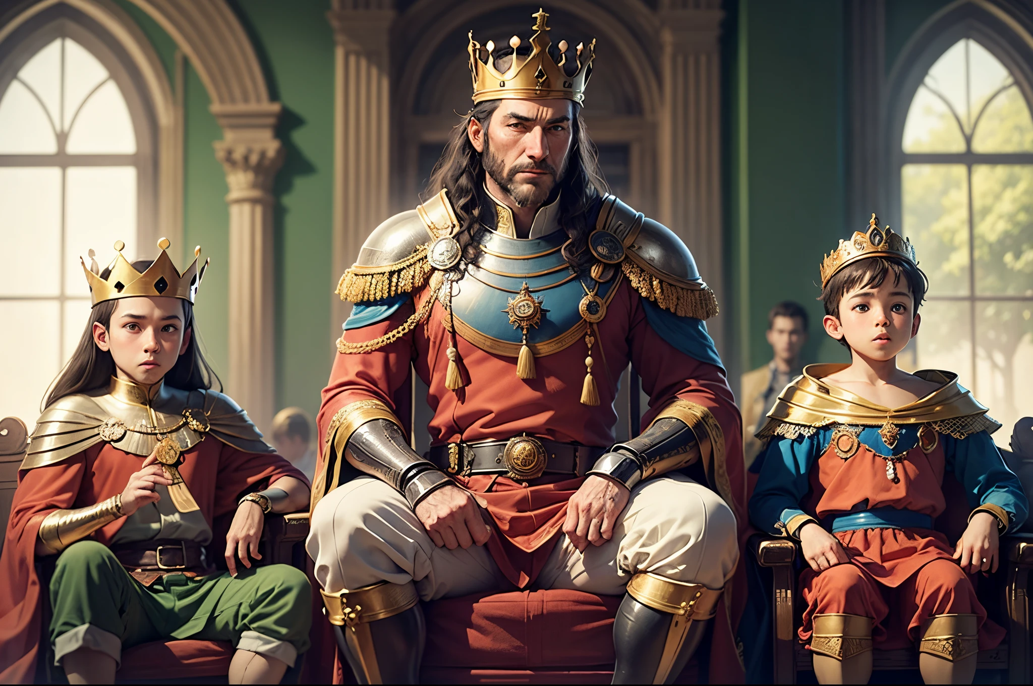 A king an his three sons. --auto --s2