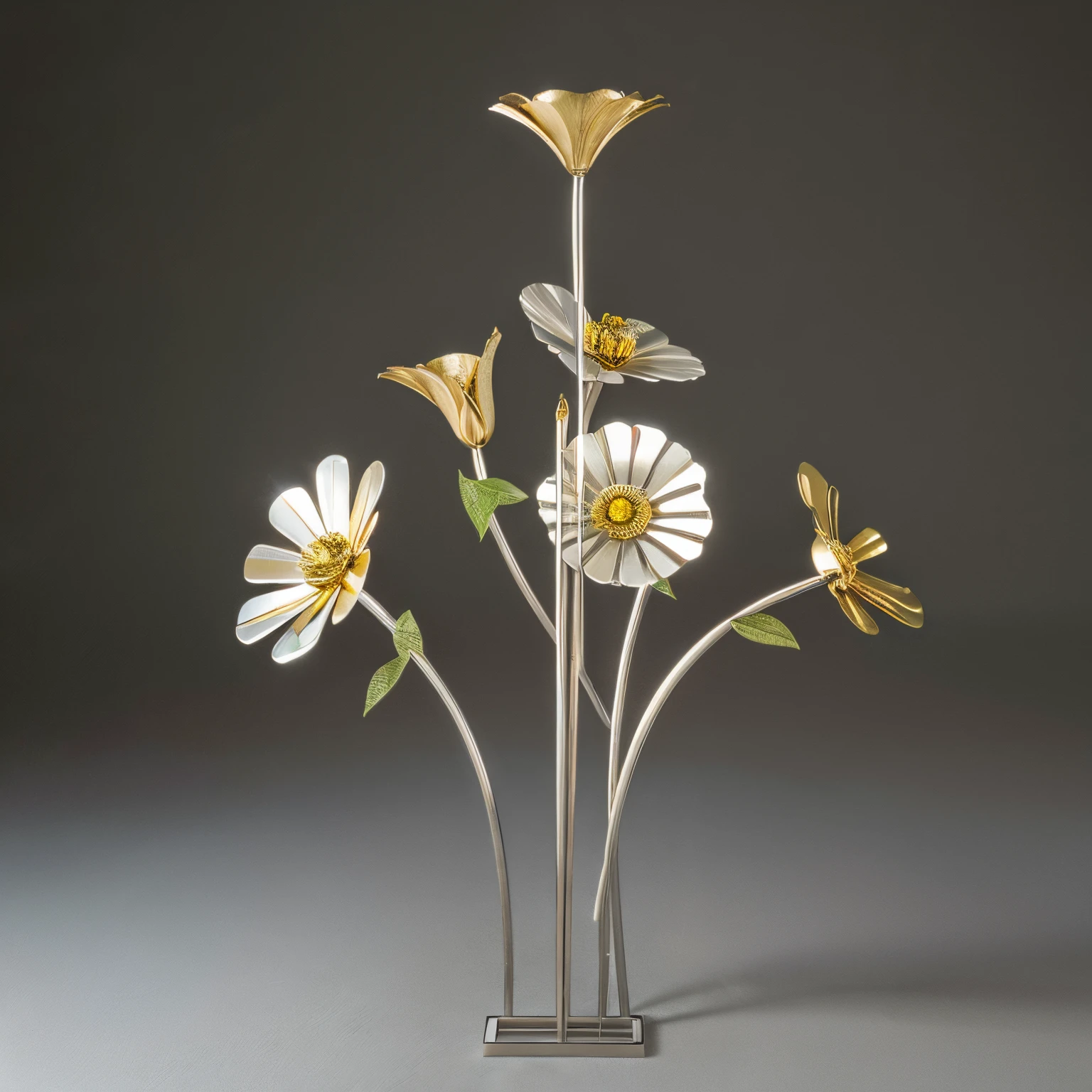 (Metal Flowers:1.3)
