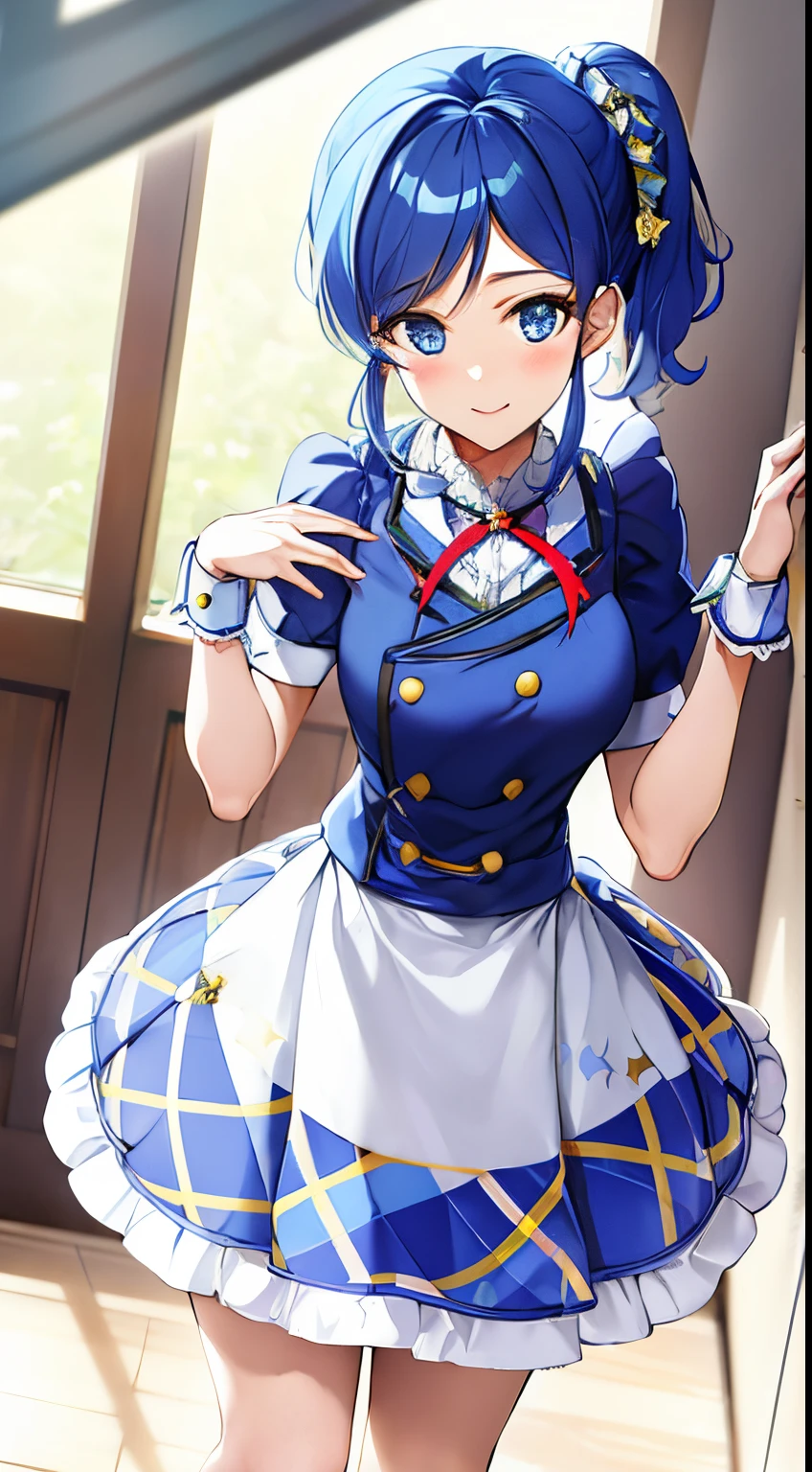 kiriya aoi,fullbody, maid dress, ((masterpiece,highres)),