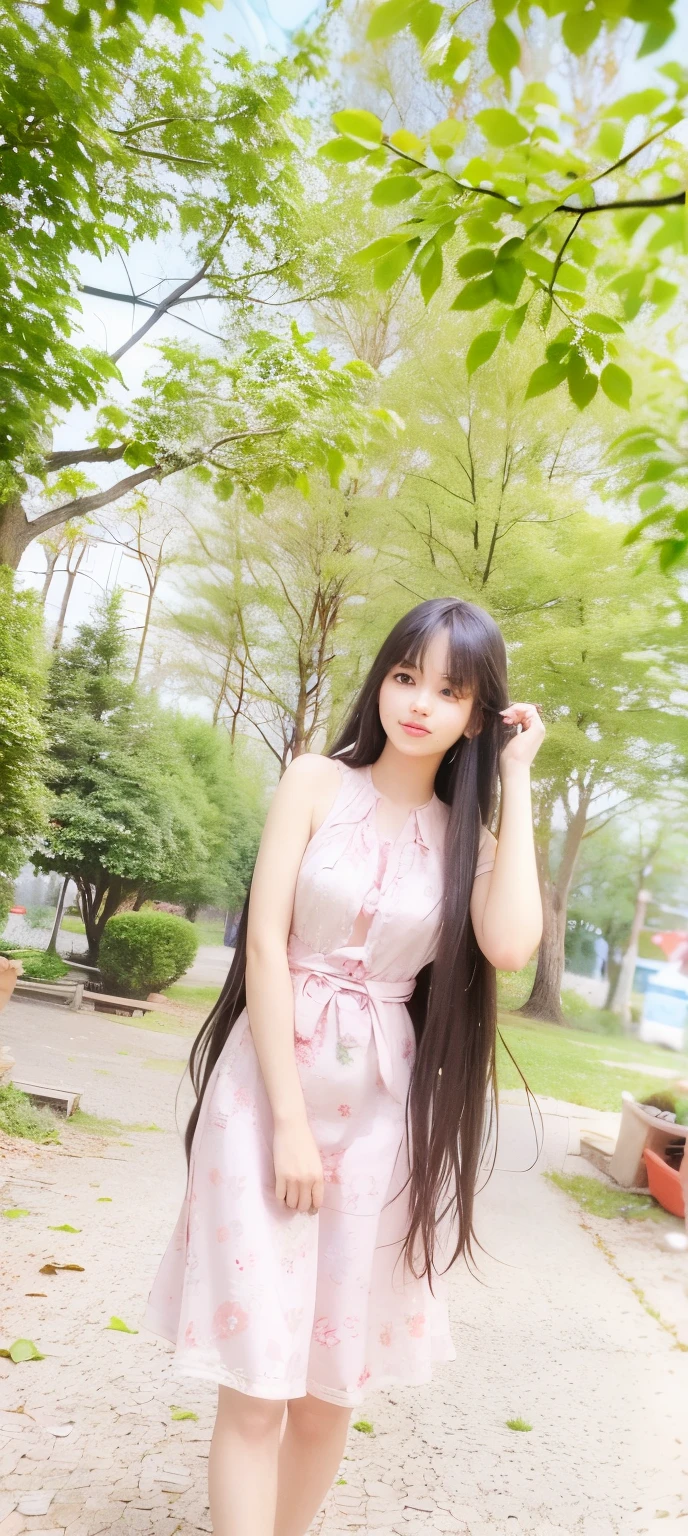 there is a woman with long hair standing in a park, with long hair, long hair girl, girl with super long hair, long long flowing hair, girl with long hair, very long flowing hair, young with long hair, long flowing hair, long hair windy, long hairs, waist long hair, long hair, wind in long hair, flowing long hair
