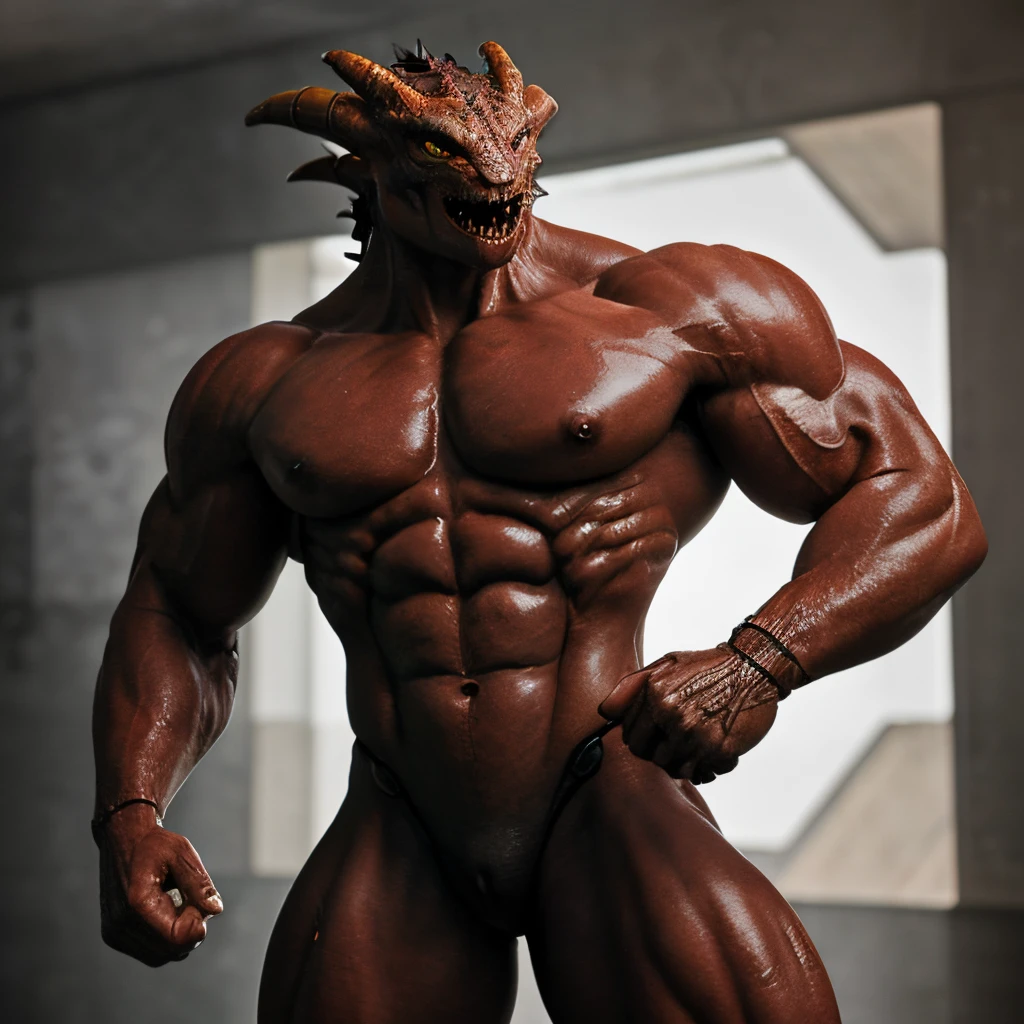 Musculous humanoid dragon