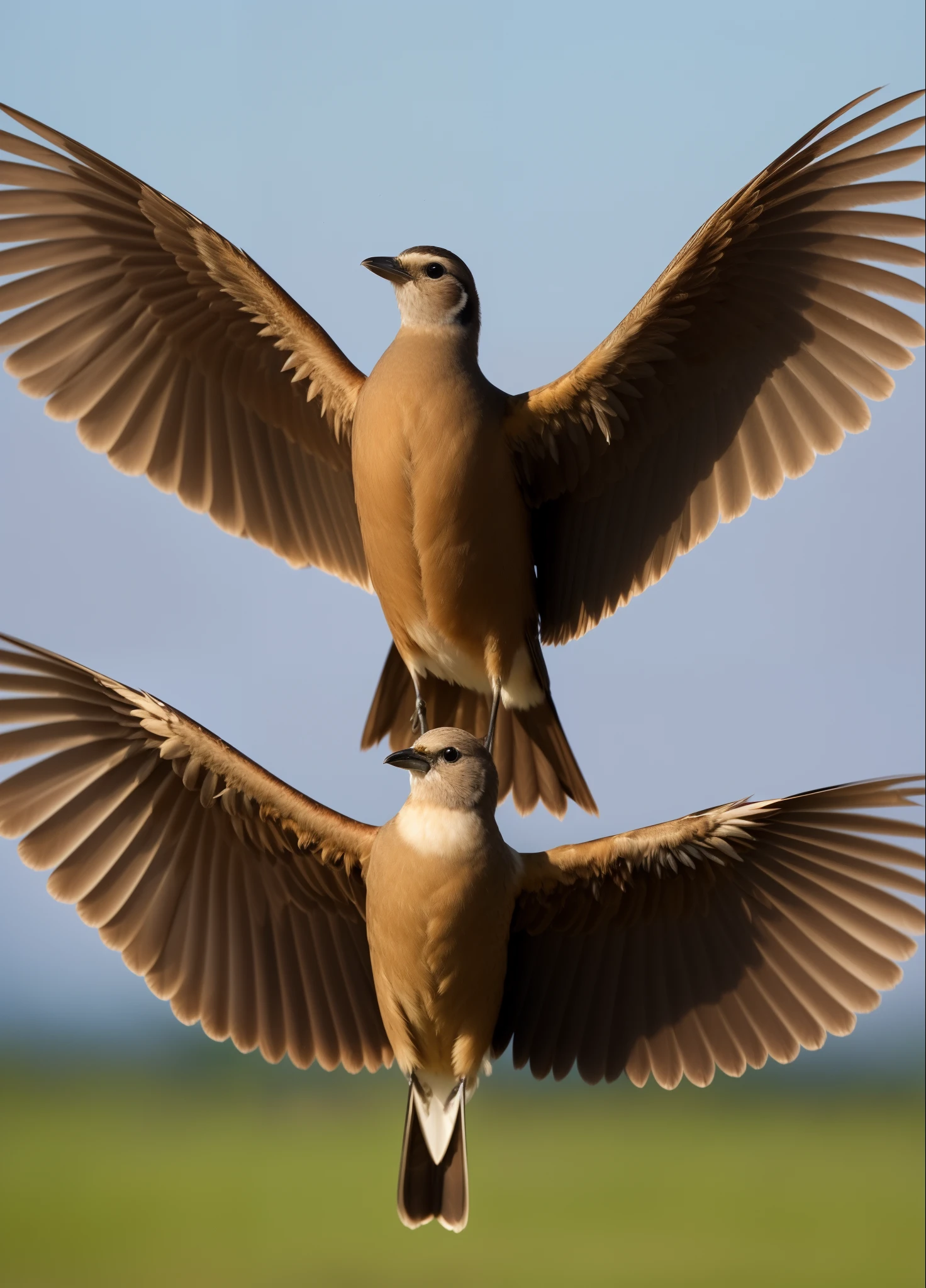 Bird with outstretched wings