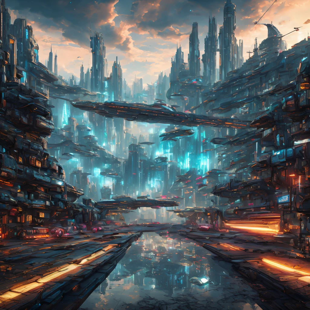 The best images, (8K, RAW photogr, actual), trains, the milky way express, futuristic vehicle, Transformers steel train,optimus prime train,Lite version, iridescent metal plating, Detailed and delicate depictions and gorgeous and dynamic painting techniques, background galaxy, magnificent view, professional flame,ultra-realistic realism,futuristic train fantasy,Surreal dreams,Surrealism art fantasy style,Epic digital fantasy art style,lute,HighDynamicRange,Beautiful sci-fi art, Sci-fi train digital art illustration, Digital Cyberpunk Art, science fiction digital painting, futuristic digital painting, futuristic concept art, Sci-Fi Galaxy Train Cyberpunk, The landscape in front of cyberpunk alien utopia, science fiction digital art, Advanced digital cyberpunk art, dreamy cyberpunk girl