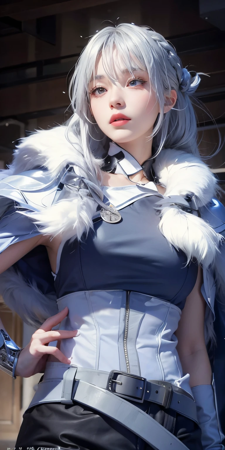 1girl,silver hair, high quality, ultra detailed, masterpiece, realistic