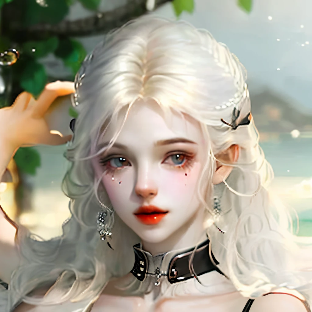 Kizi,white skin, Lange schwarze haare,