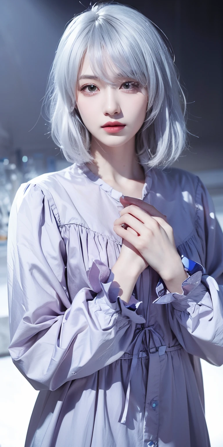 1girl , silver hair, high quality, ultra detailed, masterpiece, realistic
