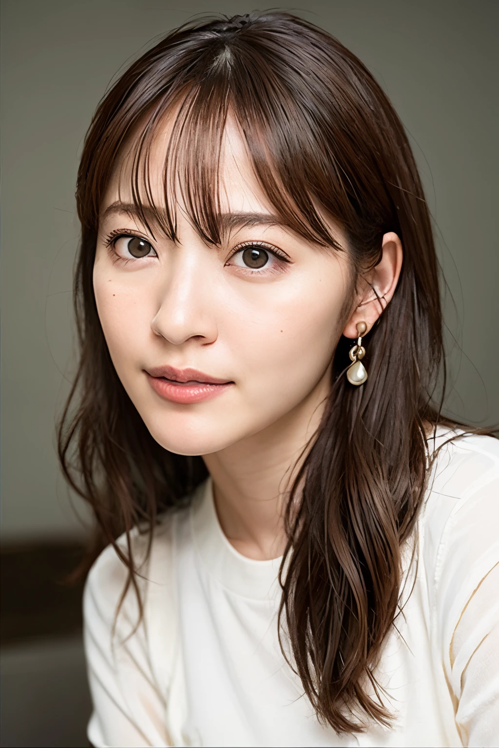 ((drooping eyes、Are standing、Medium Hair、Big Breasts that can be seen even through clothes、Both hands are in front of the belly button、A photo of panties visible through a short polo shirt、Roll up your shirt with your hands、She is wearing a white polo shirt and luxurious white panties.、:1.4))、In the living room、Cream Hair Color、Her huge breasts are obvious even through her clothes...、Small earrings、Light brown hair color、:1.4））、Shiny Hair、Light beige hair color、Background Blur、Light brown hair、｛｛Cowgirl Shot｝｝、（（Close-up shot from the waist up、Big Breasts:1.4））、Big Breasts、Smile、Big Breasts that can be seen even through clothes、Cowboy Shot、A lovely smile、（（Revealing clothing））、Full body photo、ring、Tuck your hair behind one ear、Silver Necklace、smile、Caustics、Highly detailed photos、Big Breasts、Super no makeup、(8K、RAW Photos、Highest quality、masterpiece:1.2)、(Realistic、Realistic)、1 Girl、((Big Breastsショートヘア、Looking into the camera:1.4))、Hair blowing in the wind
