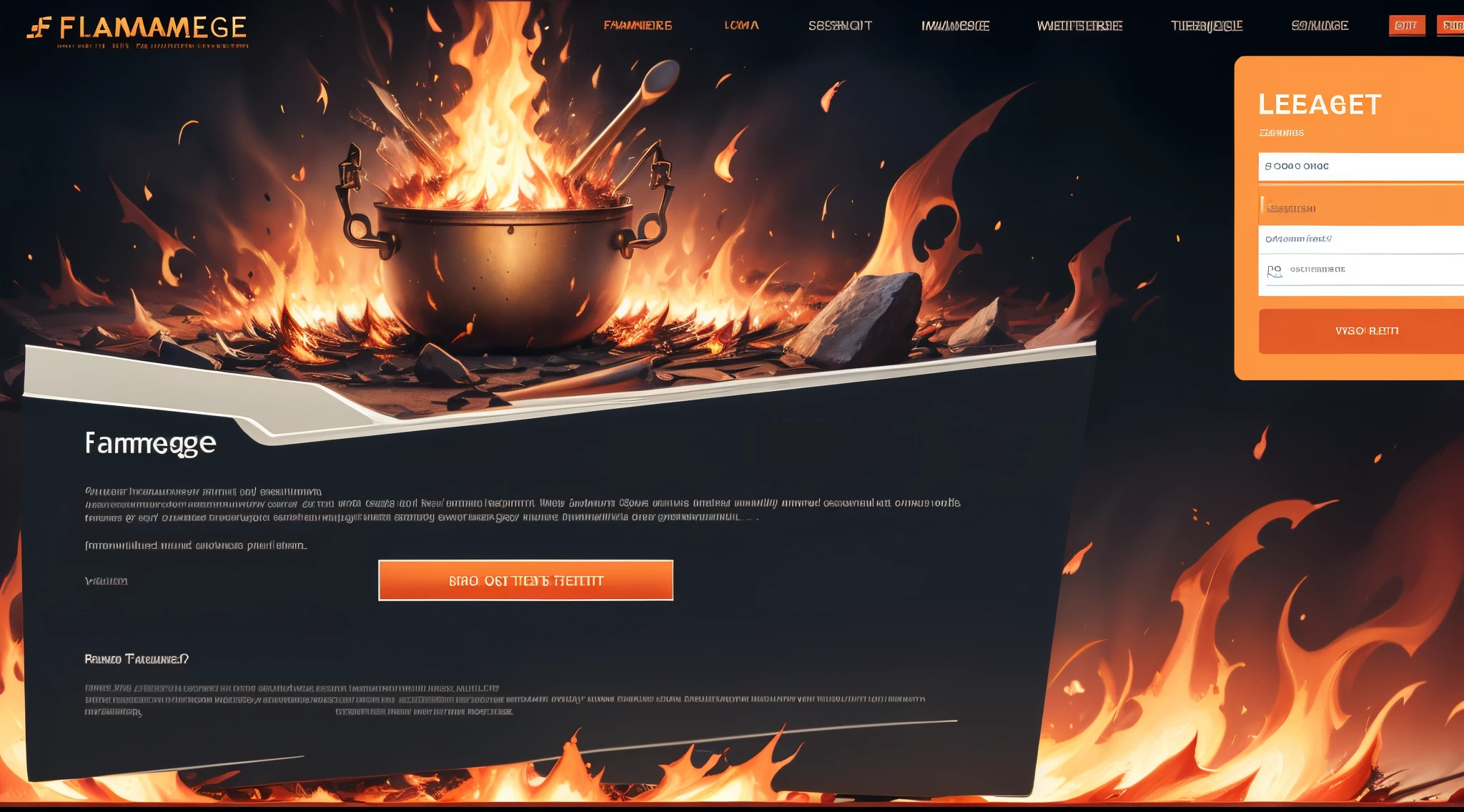 Screen when registering on the Flamestratege site