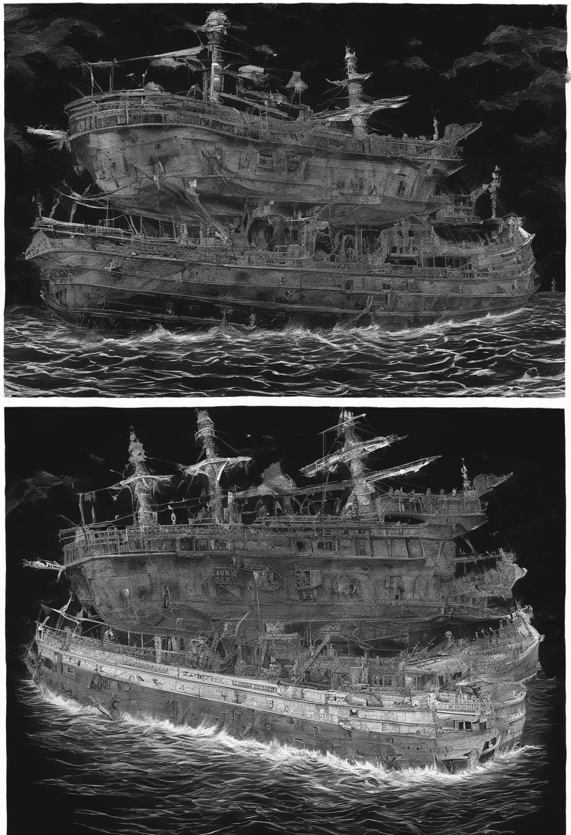 ship lying on the bottom of the sea