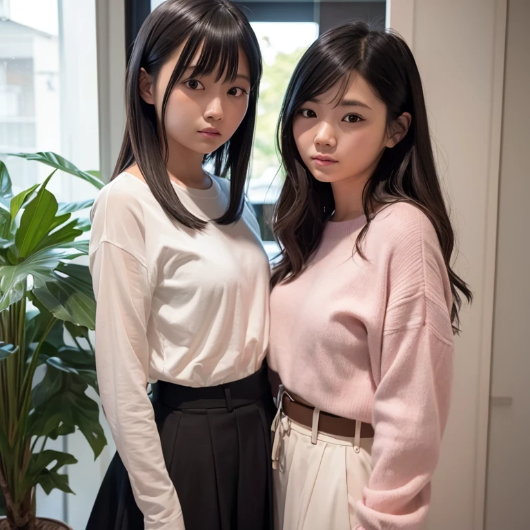 1girl in, 20yr old, gradient, up looking_で_viewer, Black_hair, Solo by JM, Yoshiko Akishino, Shorthair