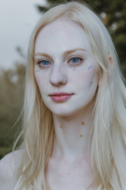 Adult woman with ((many (gigantic 
beauty marks))) on her ((((pale white skin)))), natural light blonde hair, blue eyes, undressed, face, (((gigantic breasts))), skinny, fit,
 (((pale white skin with beauty marks))), light pale blonde eyelashes, pale light blonde eyebrows, dark (((beauty marks))), unedited photo, clean body, (((enormous breasts))), dbwl woman,

detailed skin, detailed, high resolution, photograph, outdoors