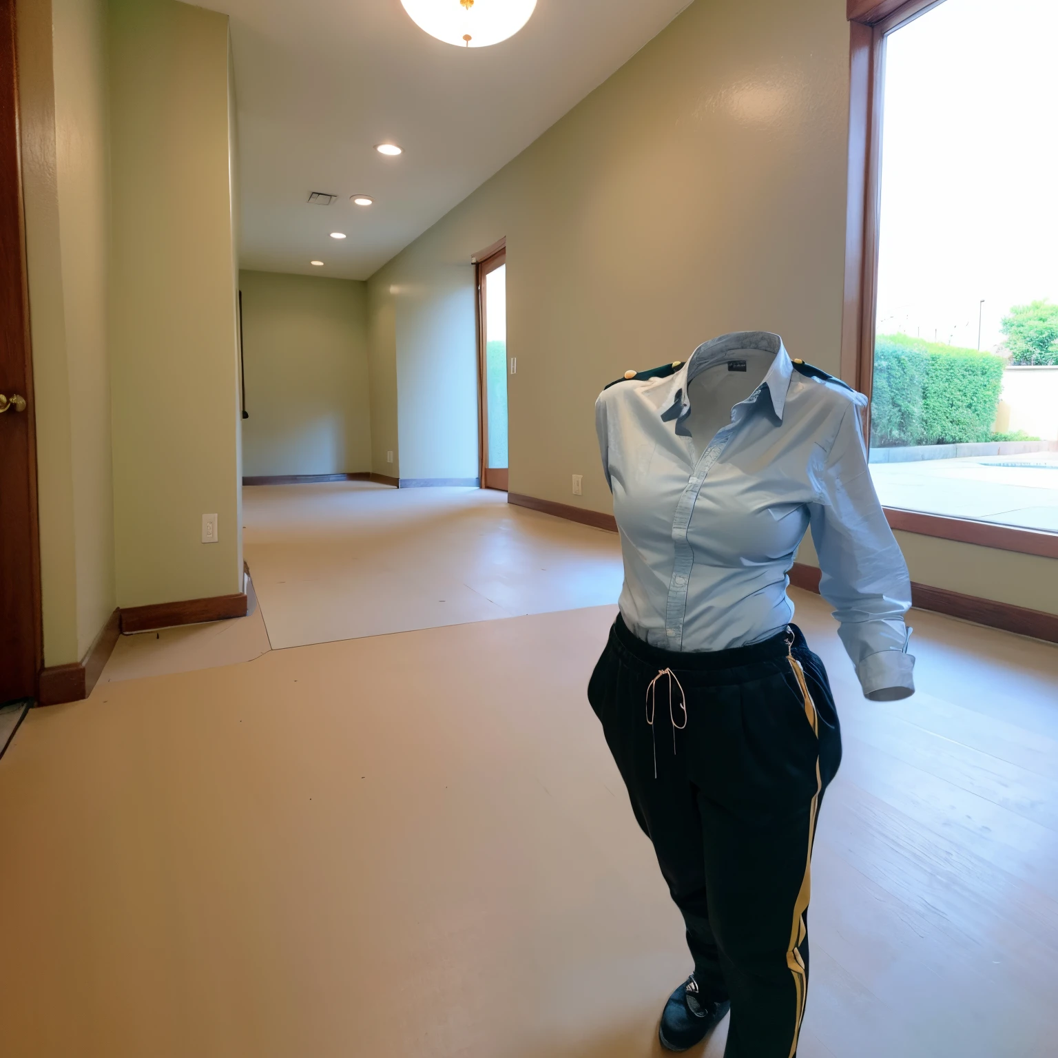 chubby, fat, school uniform, school tie, going home from school, ((Swayback stance, Seductive pose)), (invisible:1.5, no humans:1.5, headless:1.5, faceless:1.5), (cute big breasts), (8k, RAW photo, best quality, masterpiece:1.2), (realistic, photo-realistic:1.37), photon mapping, radiosity, ((Hasselblad photography)), physically-based rendering