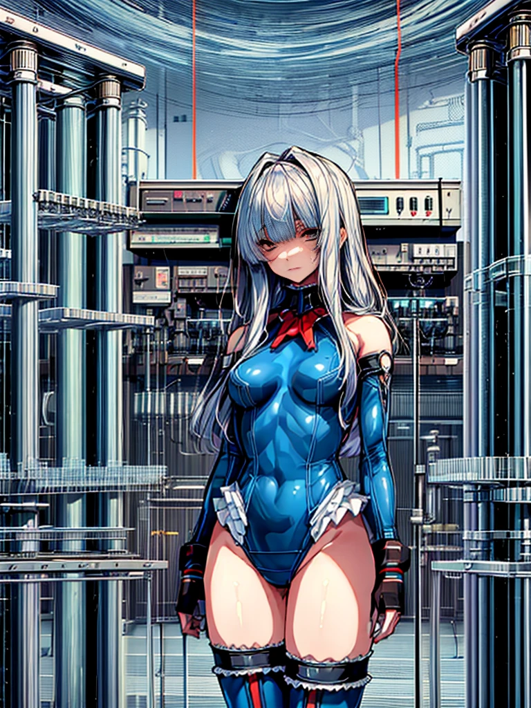 1girl in, ( (digital) ( ), medium breasts, (fril swimsuit, thighs thighs thighs thighs, Detached sleeves)) , Best Quality, marierose,、Hypnorola
Eyes in the sky、1girl in,Emotionless facial expressions,,(Against the backdrop of a room lined with futuristic laboratory equipment:1.8)